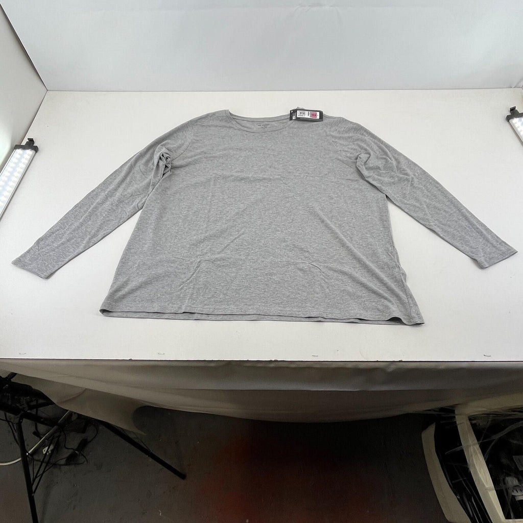 M&S Collection Women's Crew Neck Pullover Top Grey Long Sleeve size 22