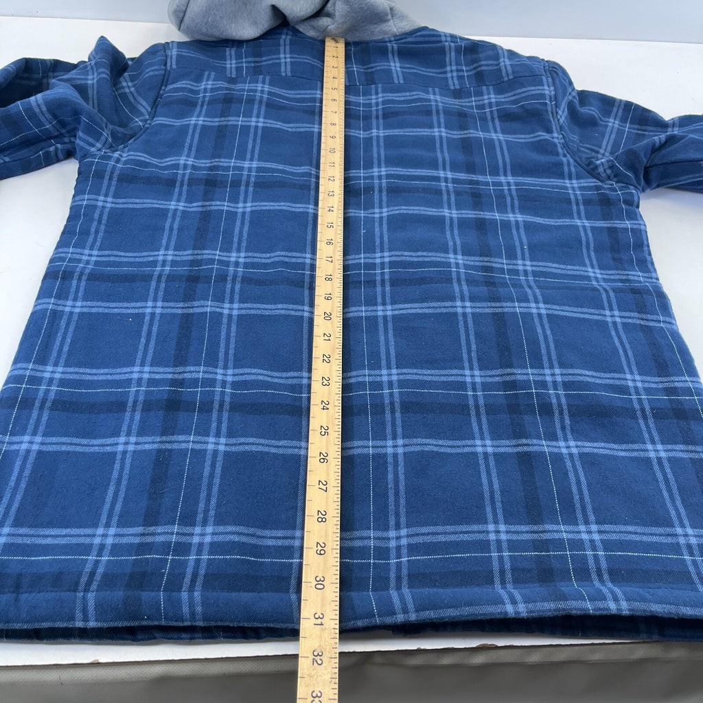 Bench Men's Quilted Padded Work Chore Shirt Lumberjack Jacket Top with Hood 2XL