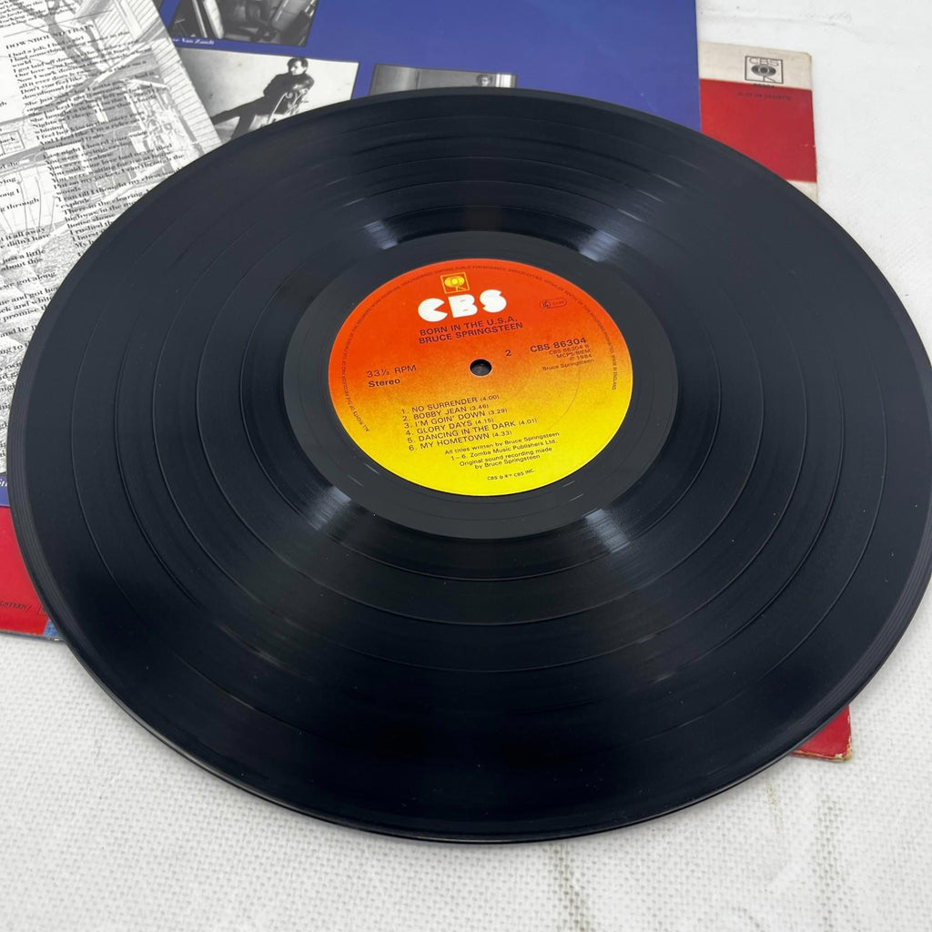 Bruce Springsteen Born In The USA 12" Vinyl LP with Inserts VG+/VG+