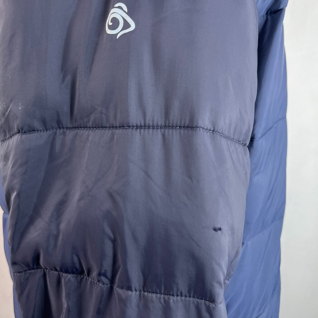Craghoppers Men's Puffer Jacket Quilted Padded Coat XL Blue & Black Hiking VGC
