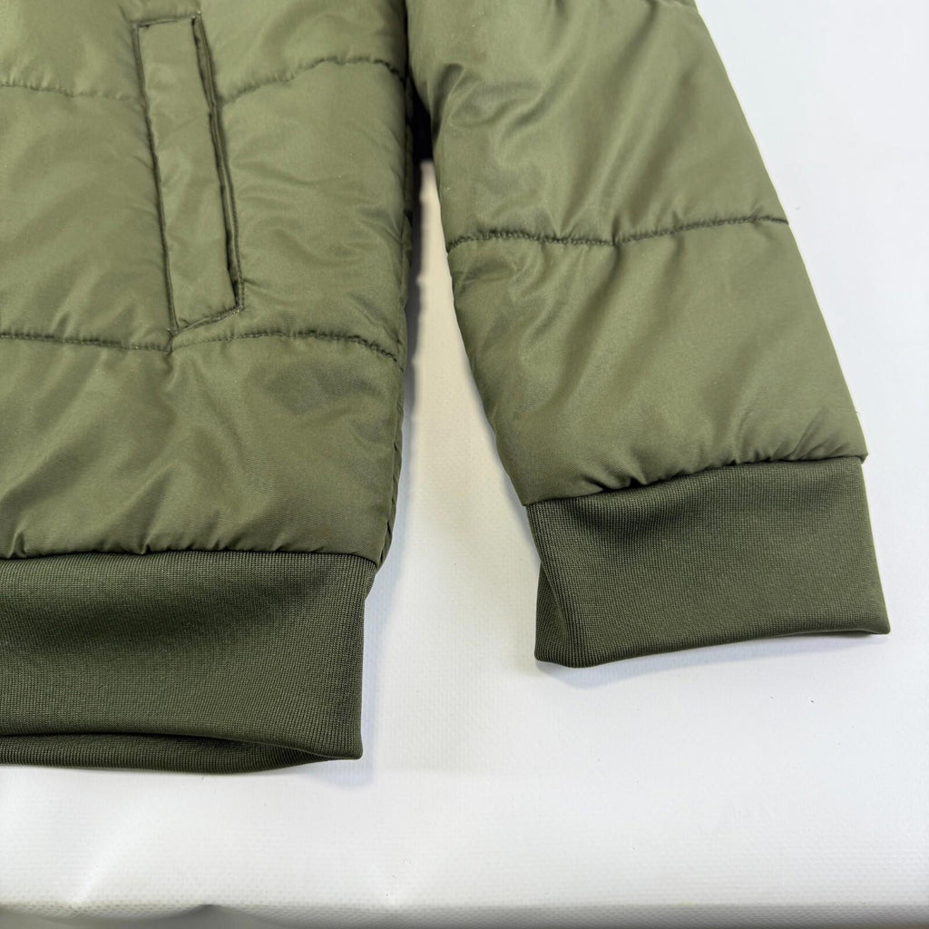 Adidas Puffer Jacket Kids 11-12 Years Olive Green Insulated Lining Hooded