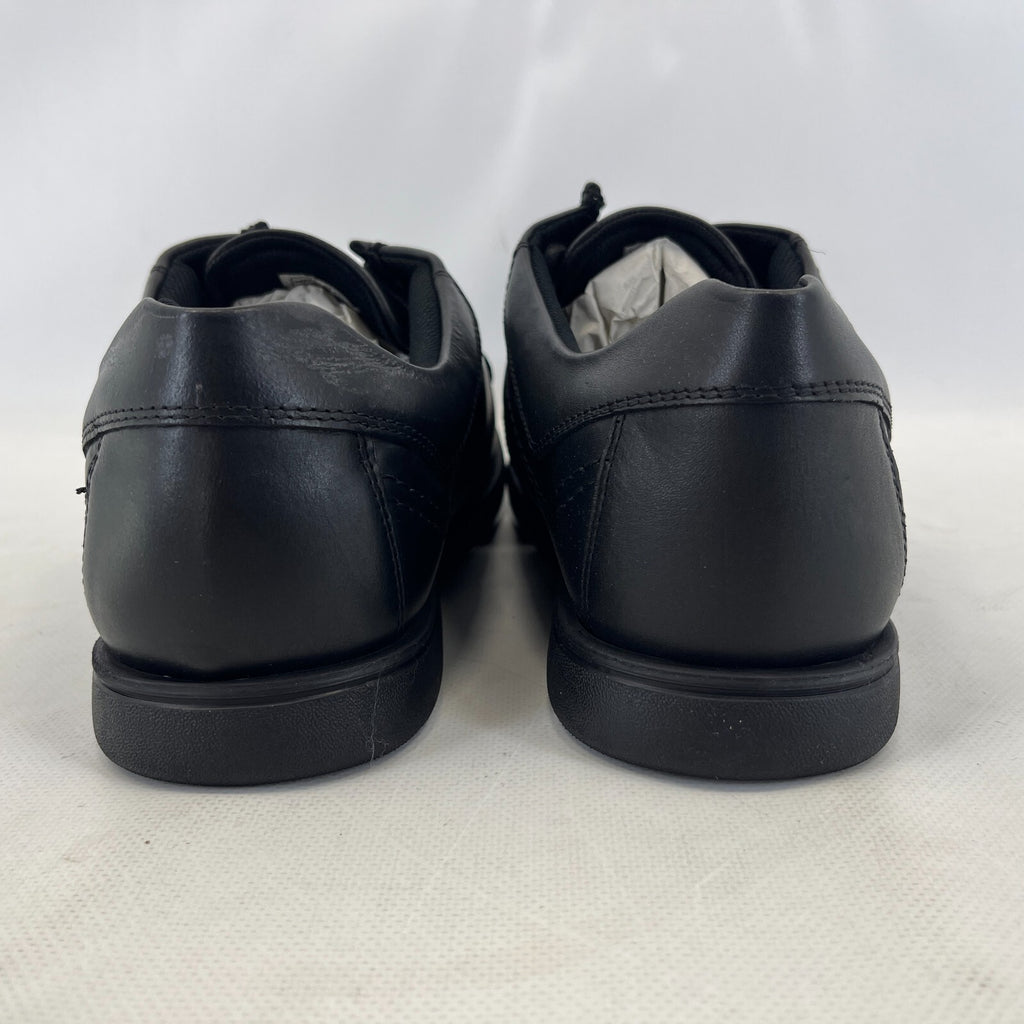 Pretty Green Waltham Lace Up Shoes Moccasin Loafers Mens Black Leather size 11.5