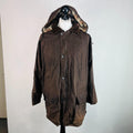 Everdeen Squire Women’s Brown Waxed Cotton Jacket with Hood size XL