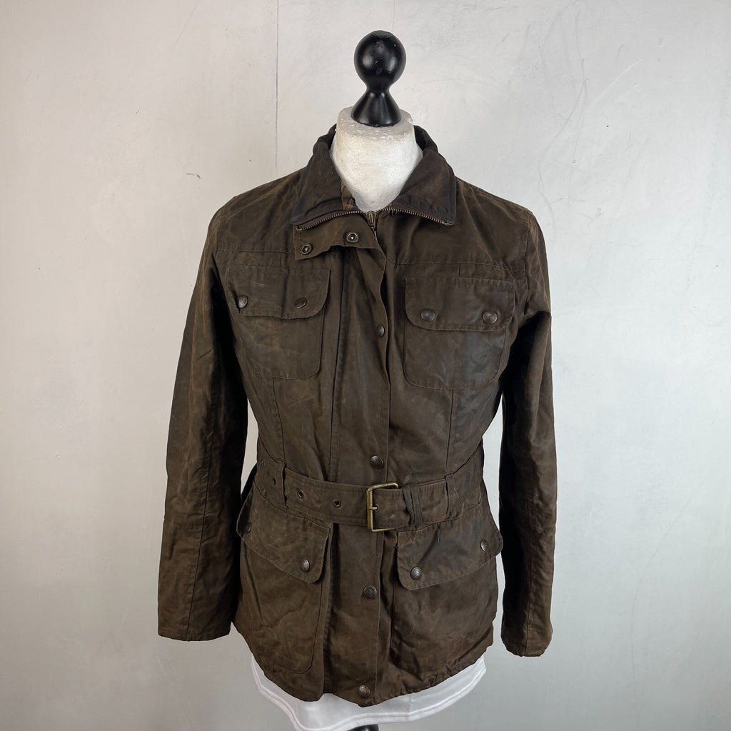 Scippis Australian Adventure Wear Utility Women's Brown Wax Jacket Belted size M