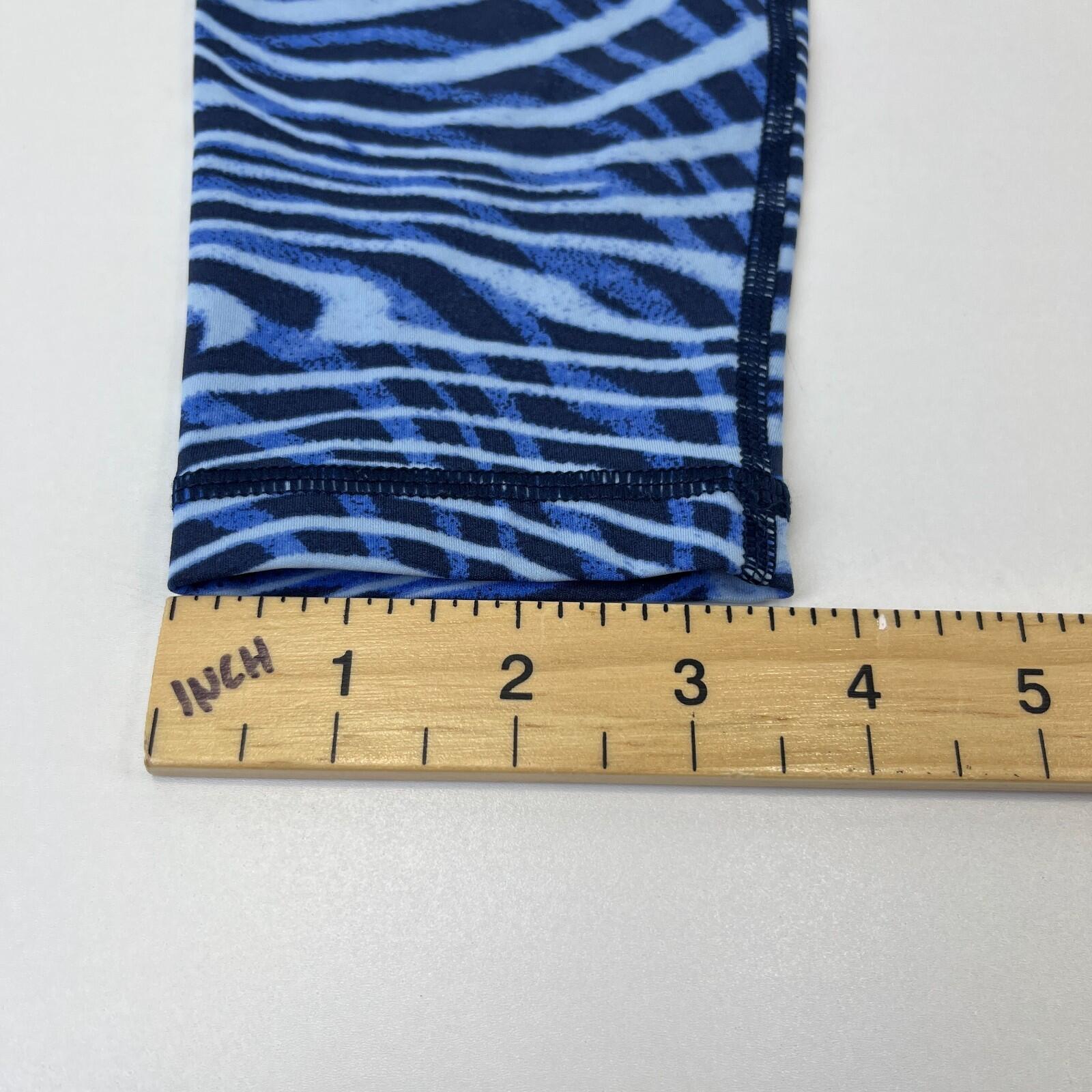 Sweaty Betty Power Gym Leggings in Zebra Print Blue Running Yoga Women's size XS