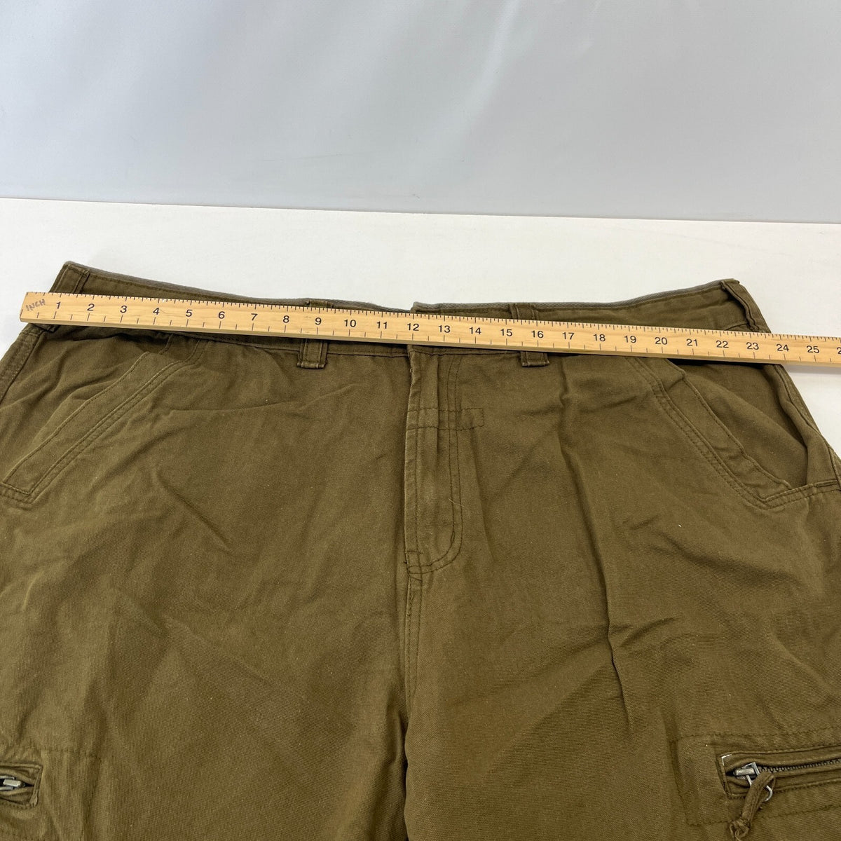 Kam Jeans Men's Cargo Pants Trousers Khaki Brown W48" L32"