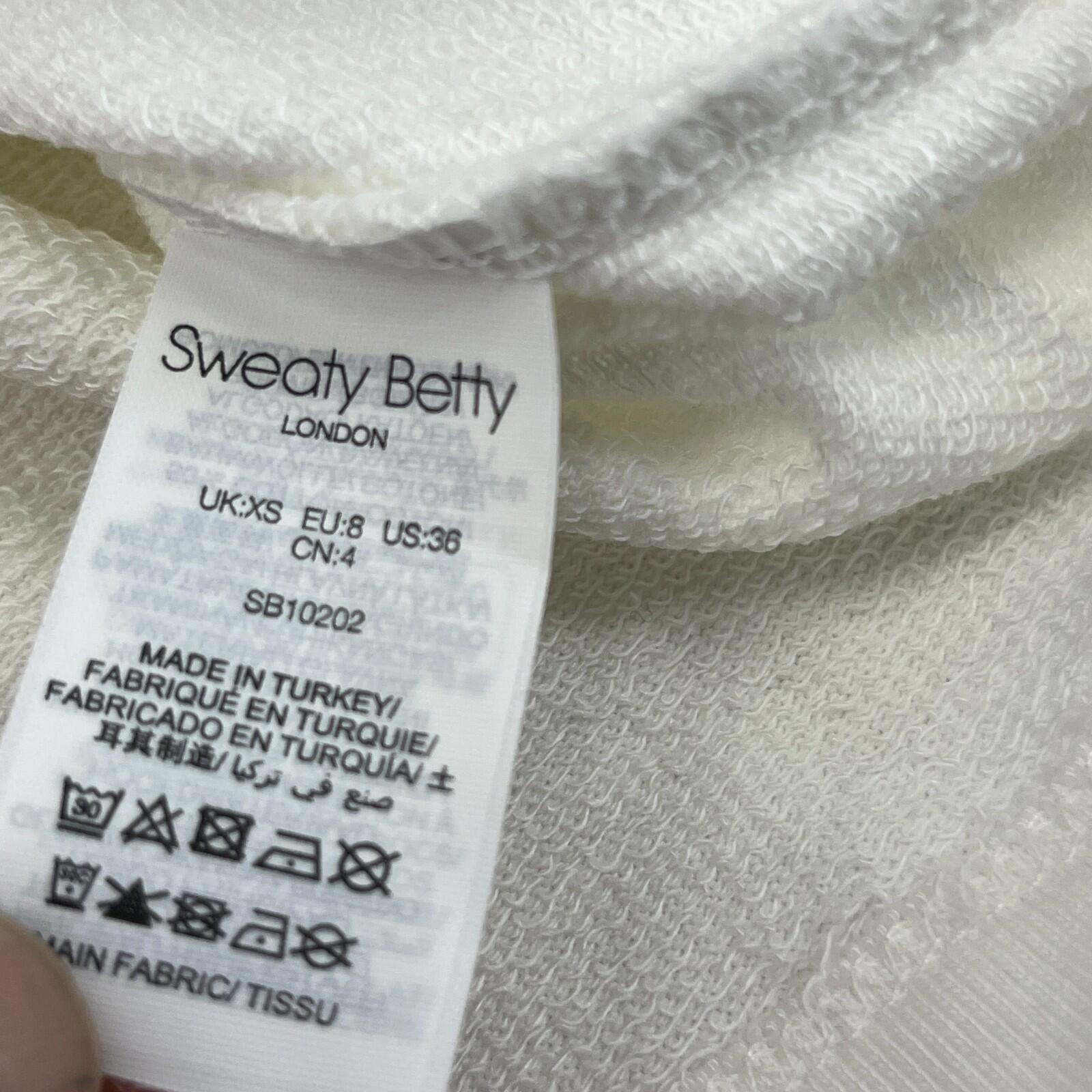 Sweaty Betty Women's After Class Short Sleeve Sweatshirt in White size XS - NWOT