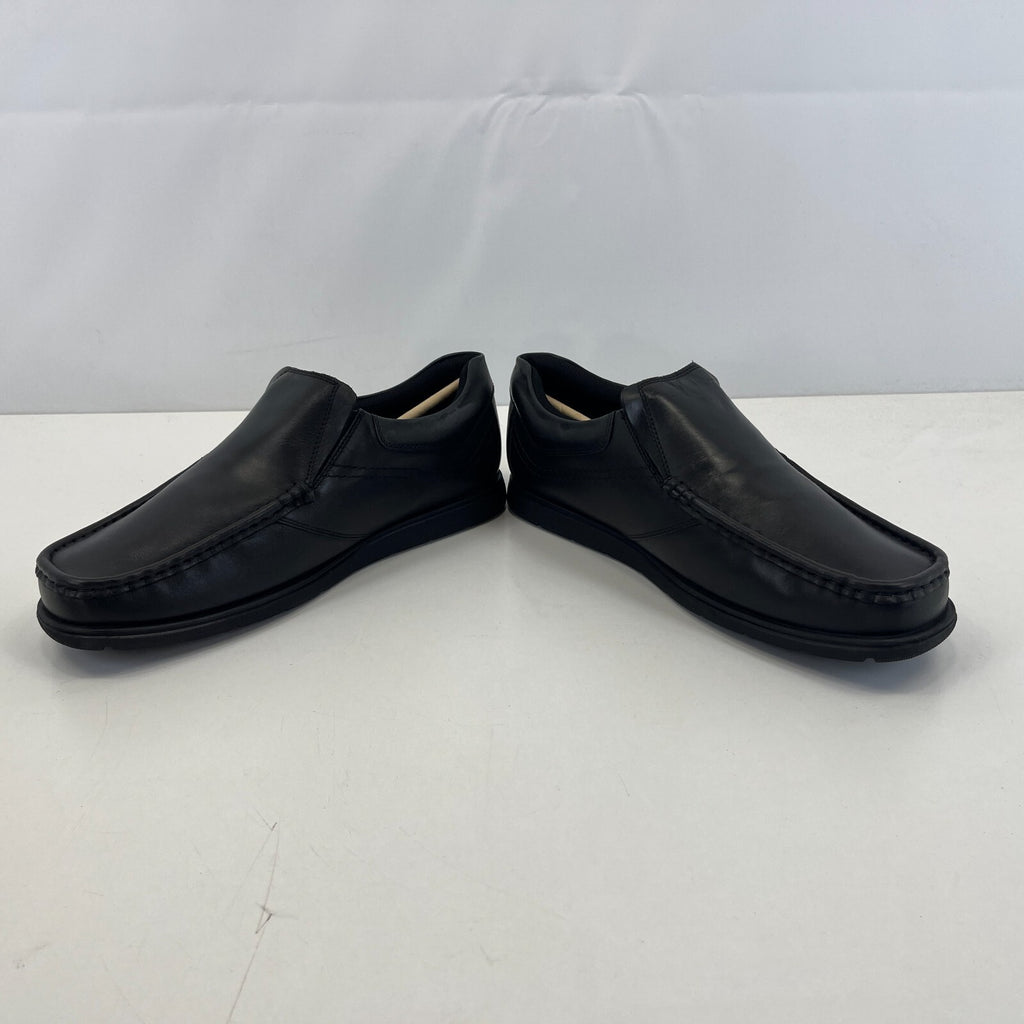 Pretty Green Waltham Slip On Shoes Moccasin Loafers Mens Black Leather UK 11 New
