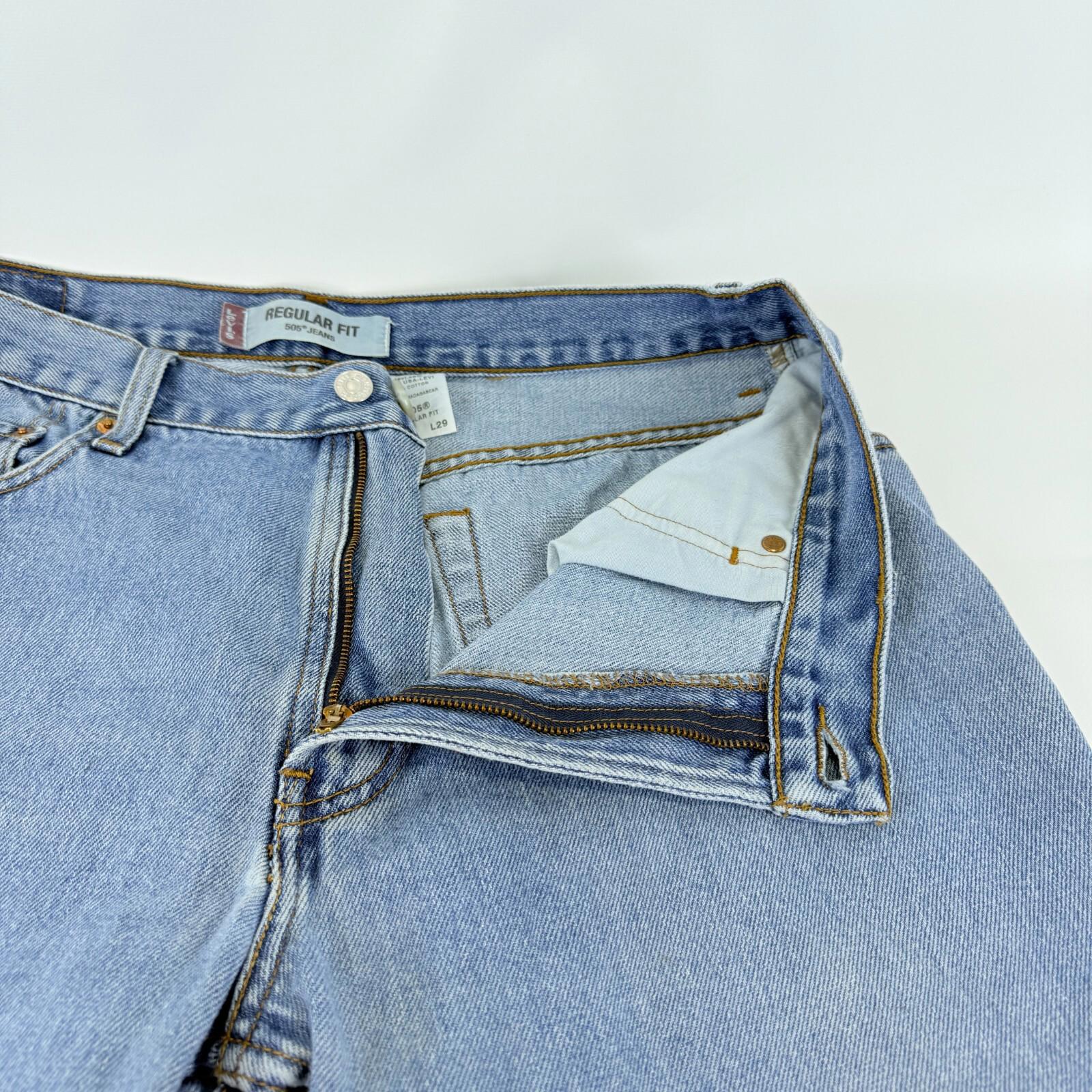 Vintage Levis 505 Jeans Stonewash Straight Blue W36" L29" Red Tab Denim
