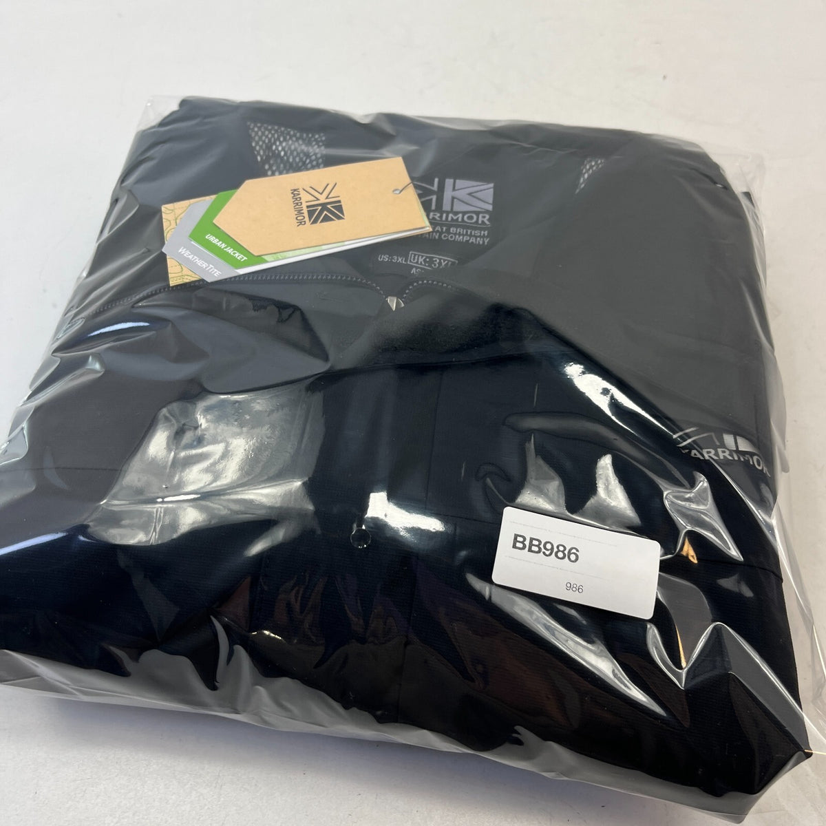 Karrimor Urban Men’s Black Waterproof Hooded Breathable Rain Jacket size 3XL