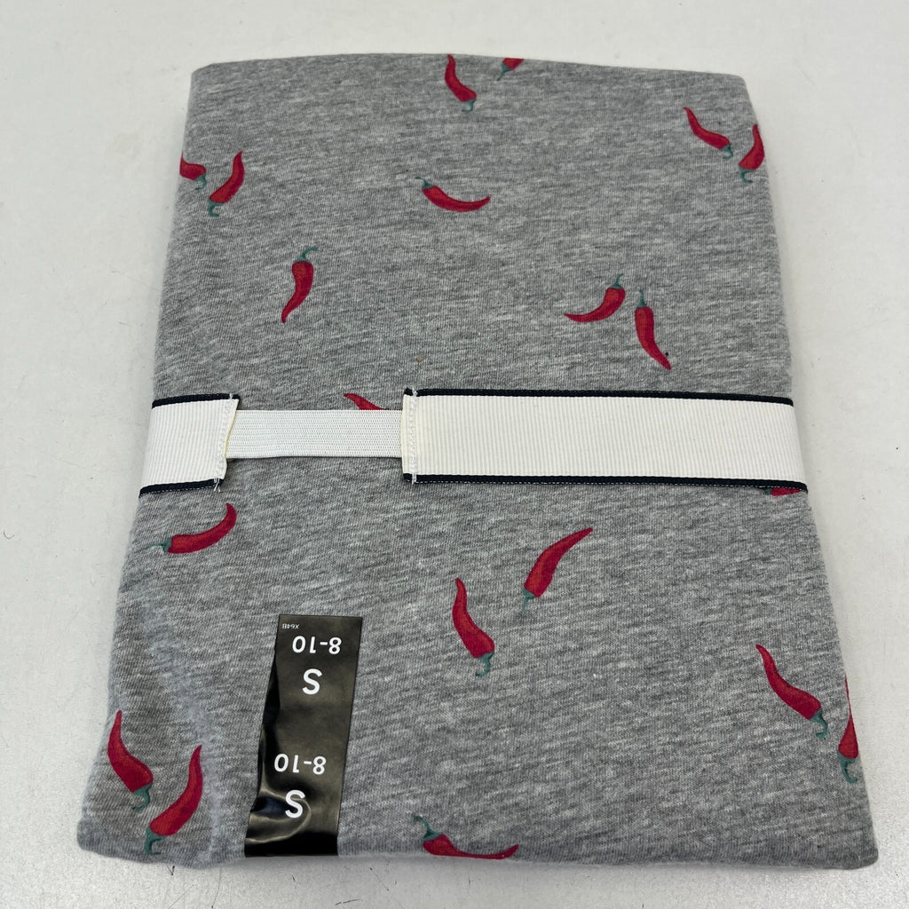 M&S Ladies Pyjama Set size S 8-10 Grey with Chillies Long Leg Short Sleeve  BNWT