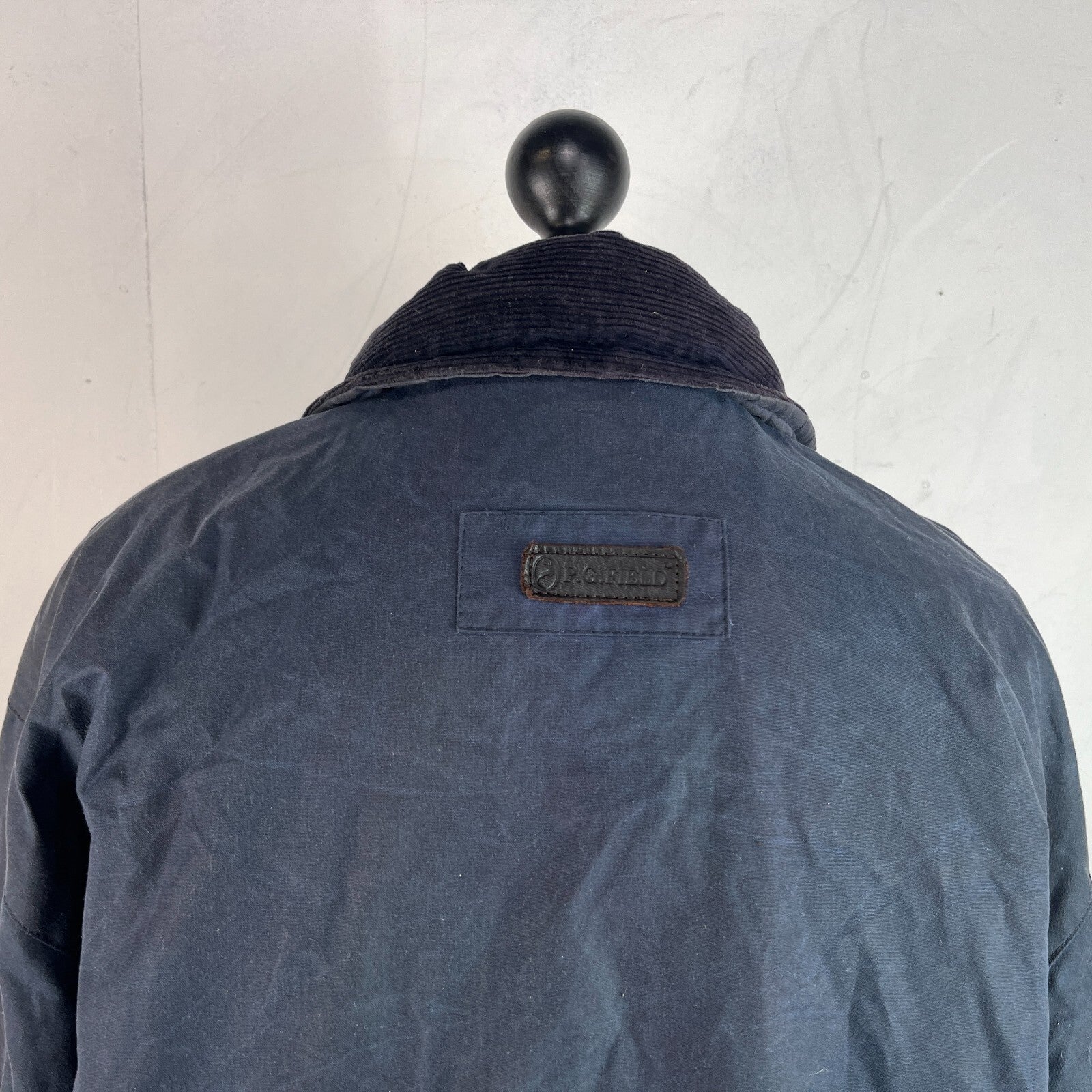 P.G. Field Men's Navy Blue Wax Jacket size XL British Made Outdoor Rural