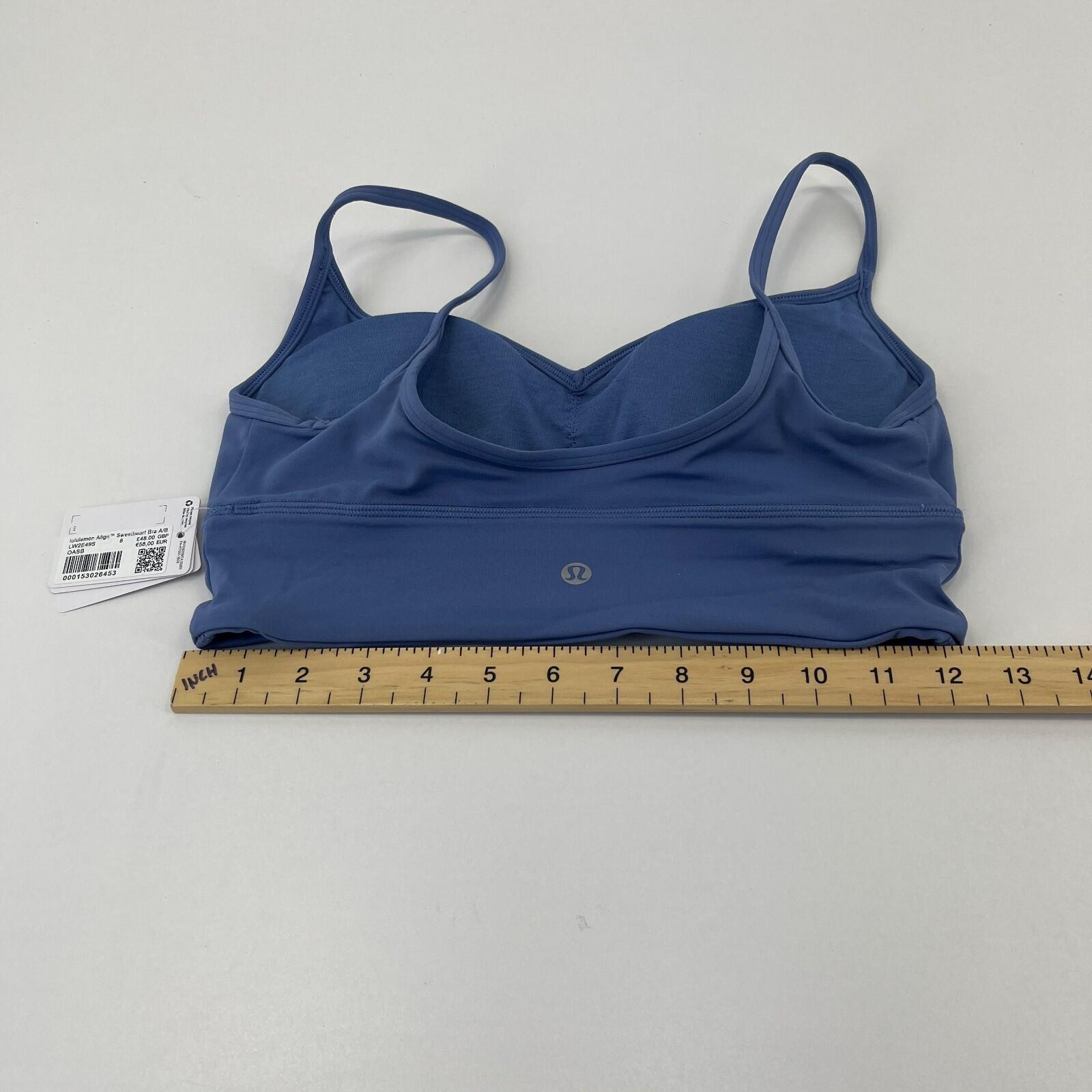 Lululemon Align Sweetheart Bra in Blue Ladies A/B Cup size US 8 UK 12 - BNWT
