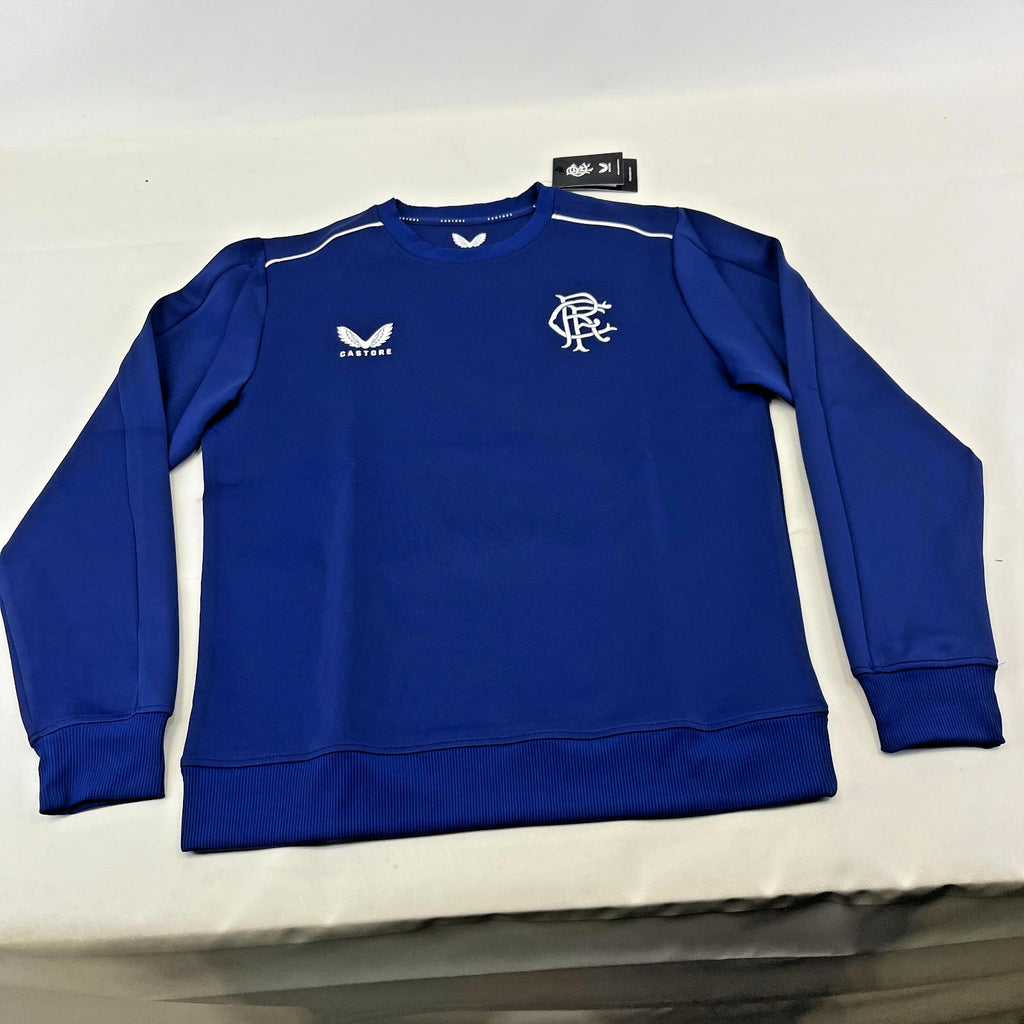 Castore Glasgow Rangers FC Football Matchday Sweatshirt Blue UK Women's size 12