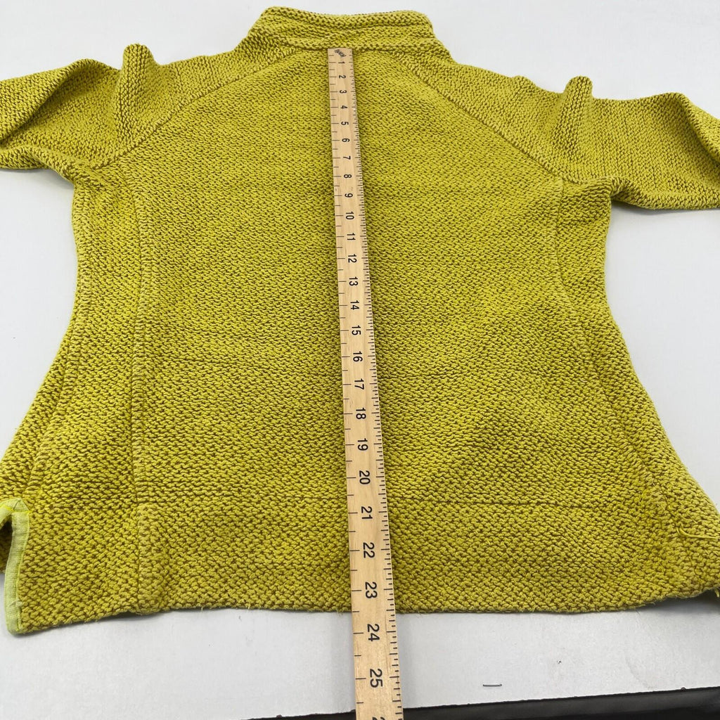 Weird Fish Macaroni 1/4 Zip Knit Pullover Jacket Mustard Yellow UK 10 Textured