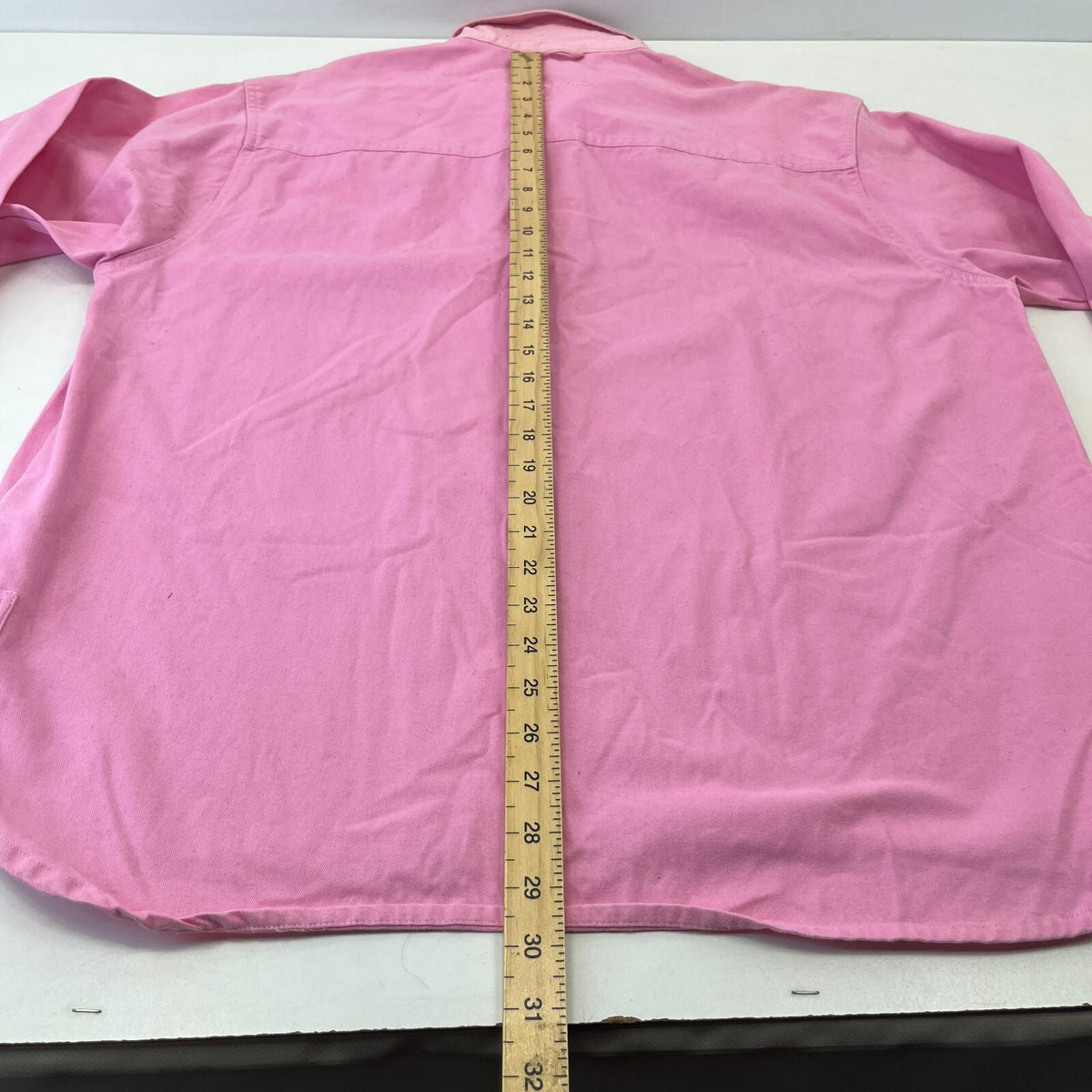 Rydale Men’s Heavy Cotton Pullover Shirt Long Sleeve in Pink size XL