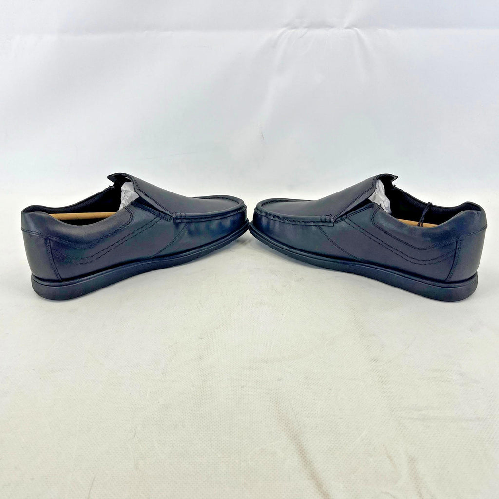 Pretty Green Waltham Slip On Shoes Moccasin Loafers Men's Black Leather size 8.5