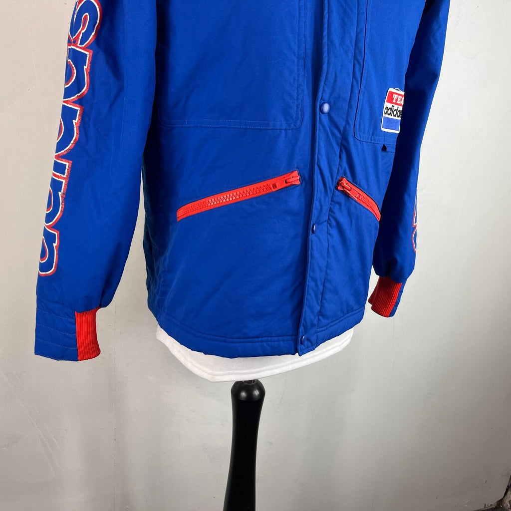Vintage Adidas Insulated Team Jacket Mens Blue/Red UK size Small