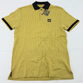 Ska & Soul Men's Waffle Knit Polo in Mustard Yellow size M - New - Model SS/2533