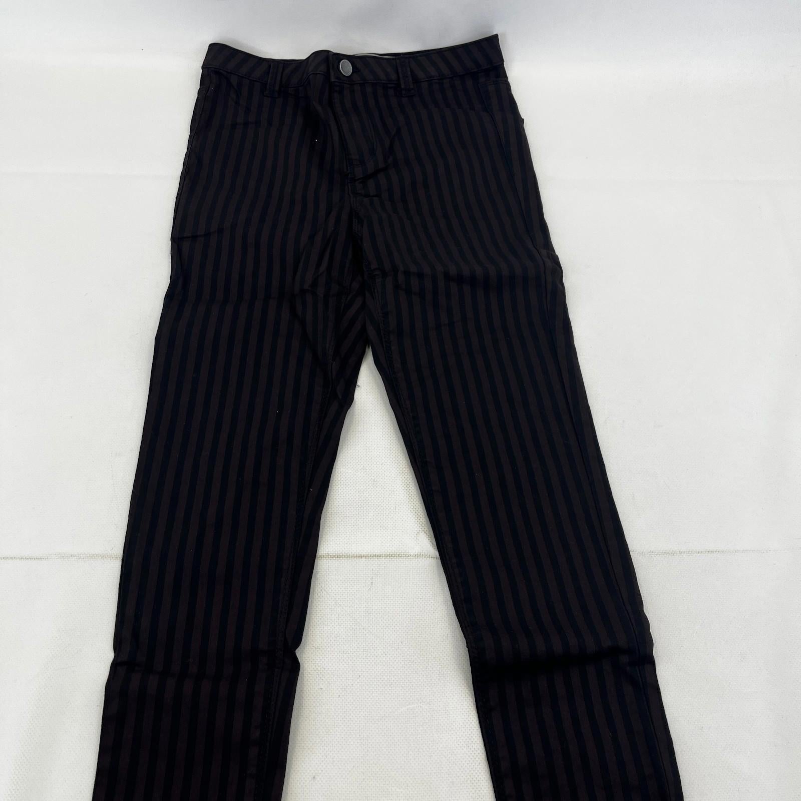Clockhouse Womens Black/Purple Striped Jegging Jeans Skinny size 36R NWOT