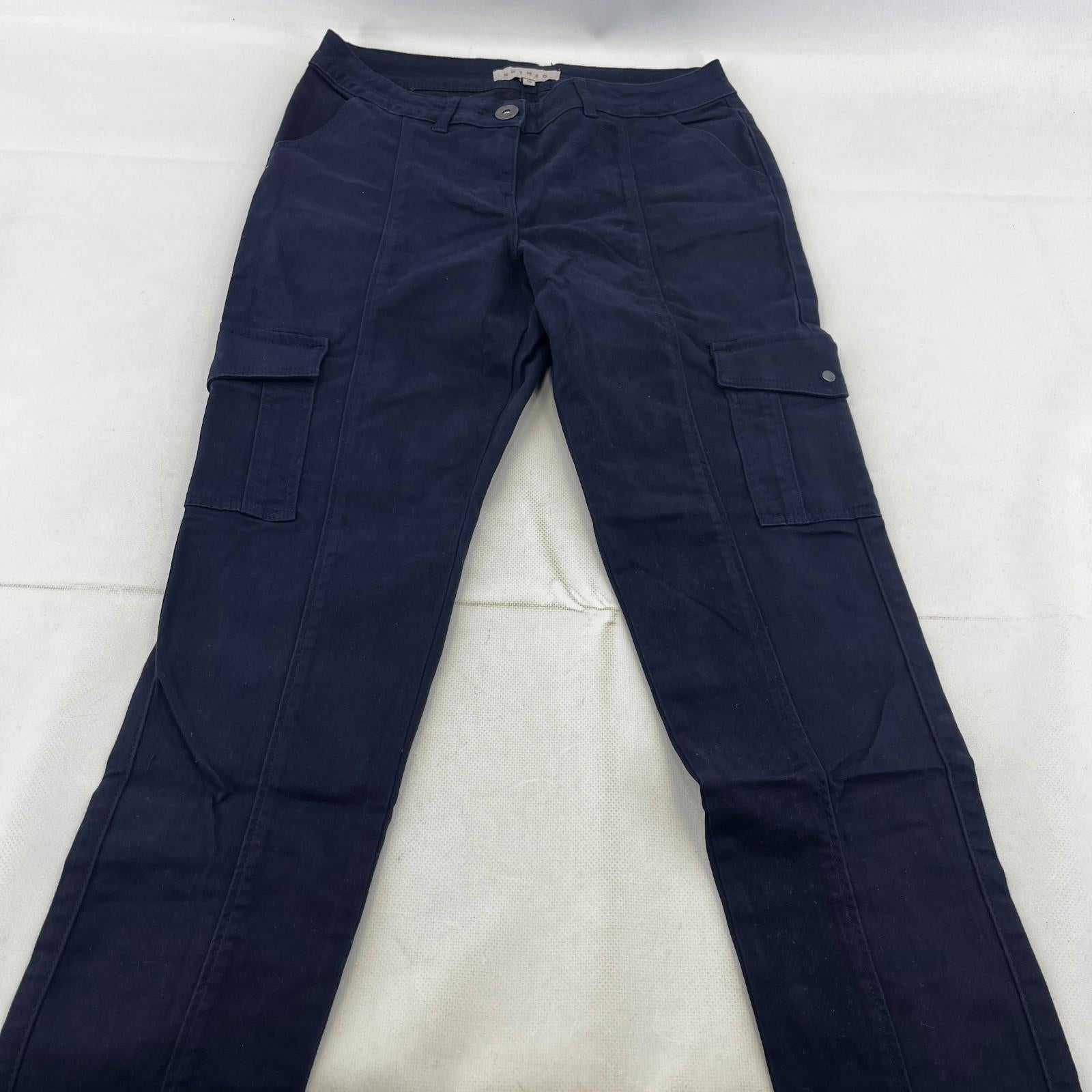 Nutmeg Slim Fit Cargo Pants Trousers Jeans in Blue UK Women's size 10 - NWOT