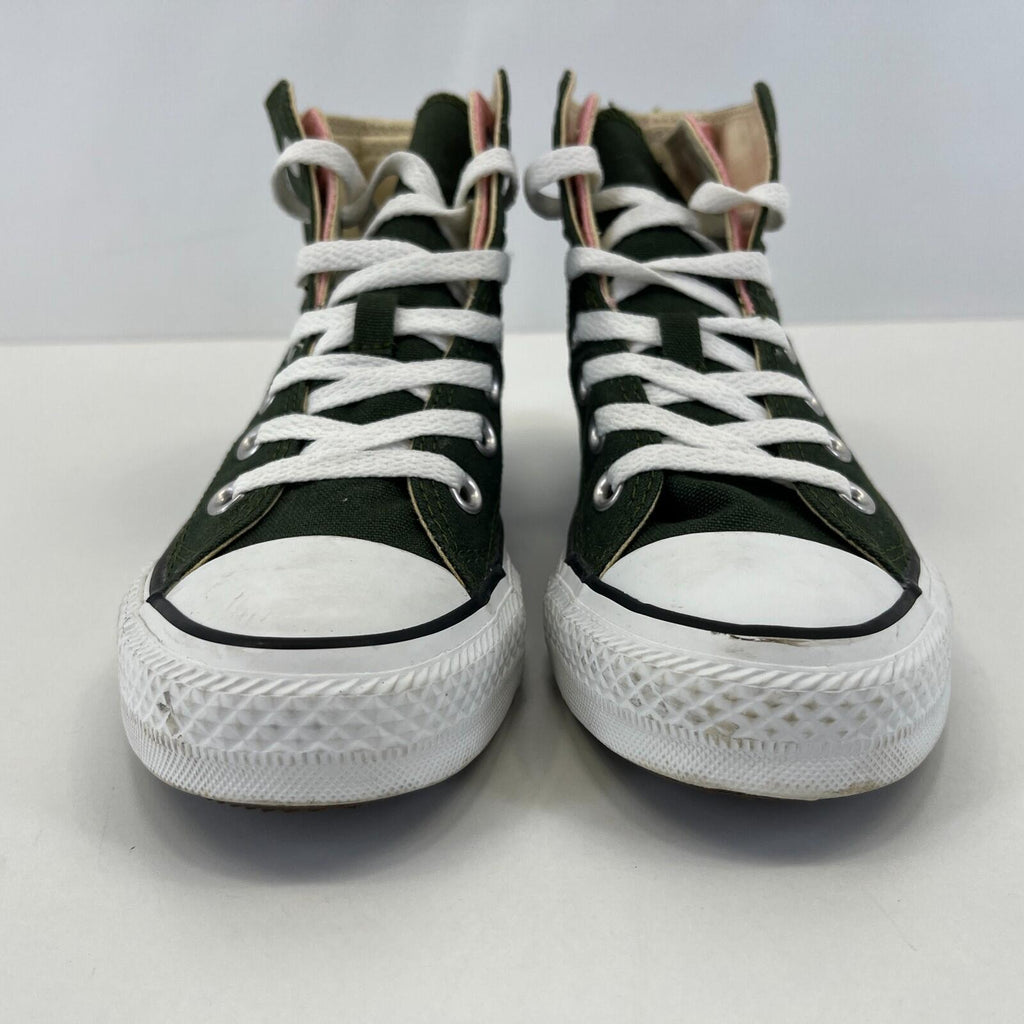 Converse All Star Chuck Taylor Double Layer Trainers Forest Green/Pink UK size 4