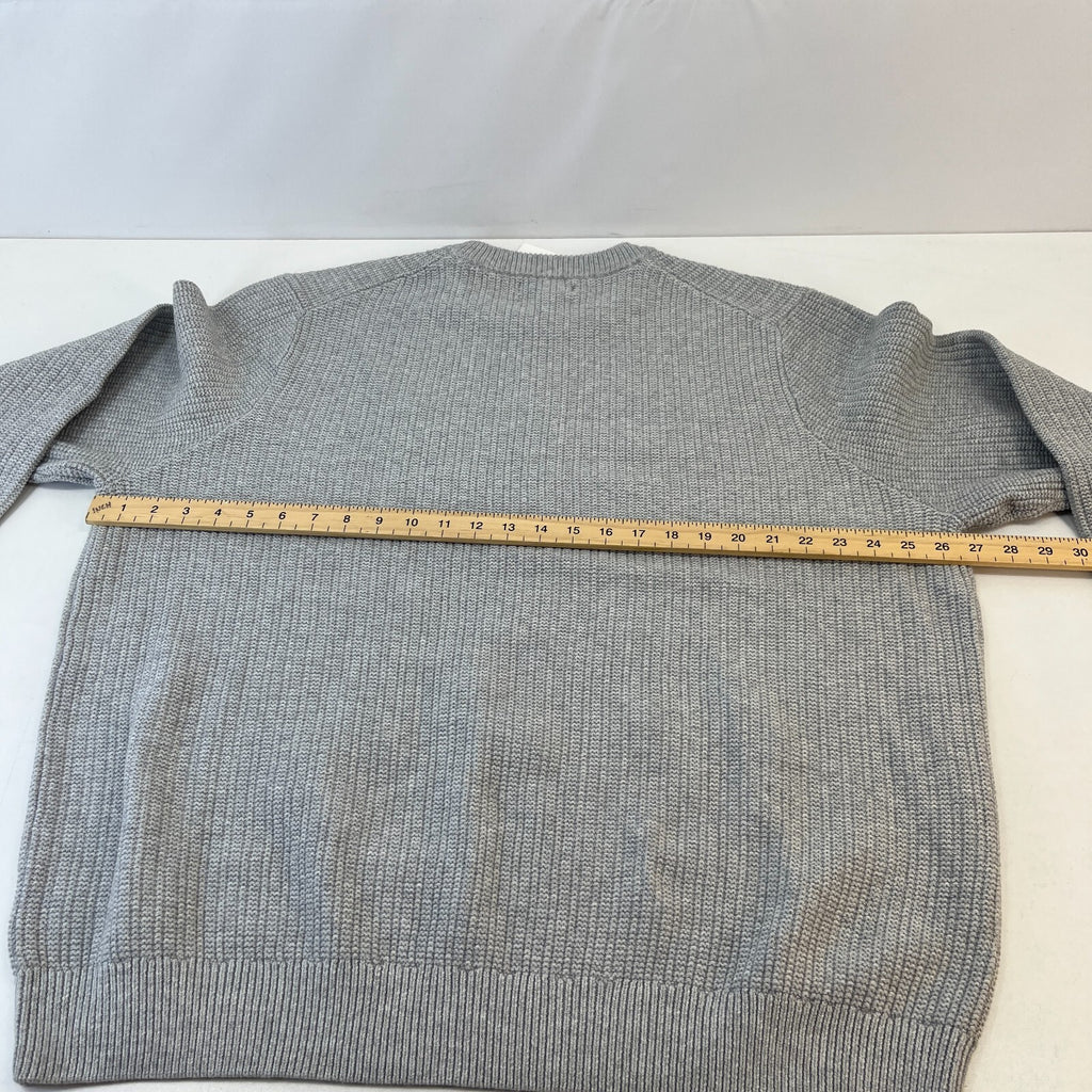 M&S Men's Cotton Blend Cable Knit Crew Neck Jumper Grey Marl 3XL New
