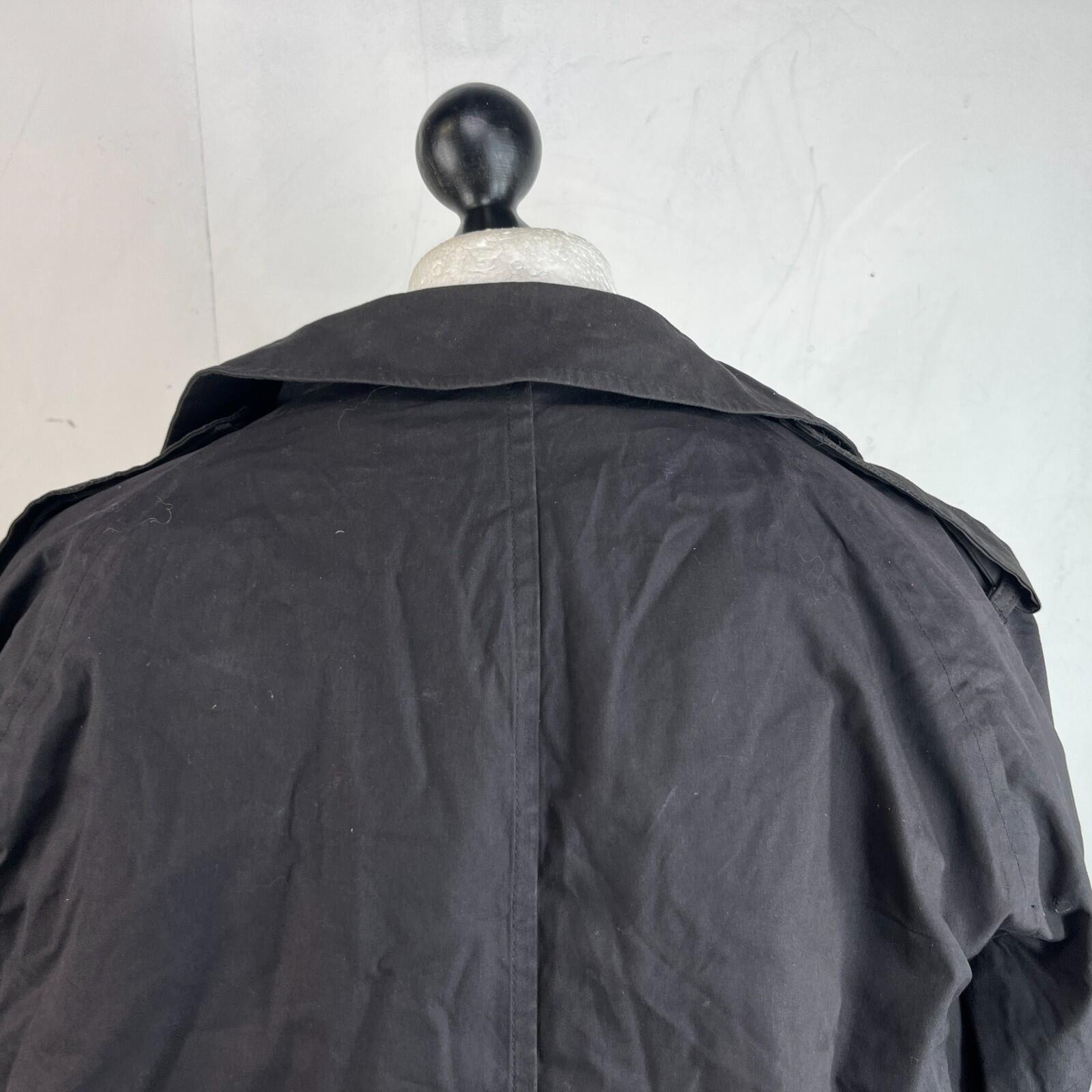 Genuine US Navy Black Trench Coat with Removable Liner size 44R Formal Military