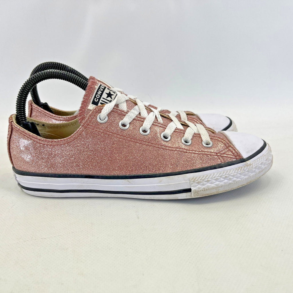 Converse All Star Sparkly Pink Glitter Trainers UK size 4