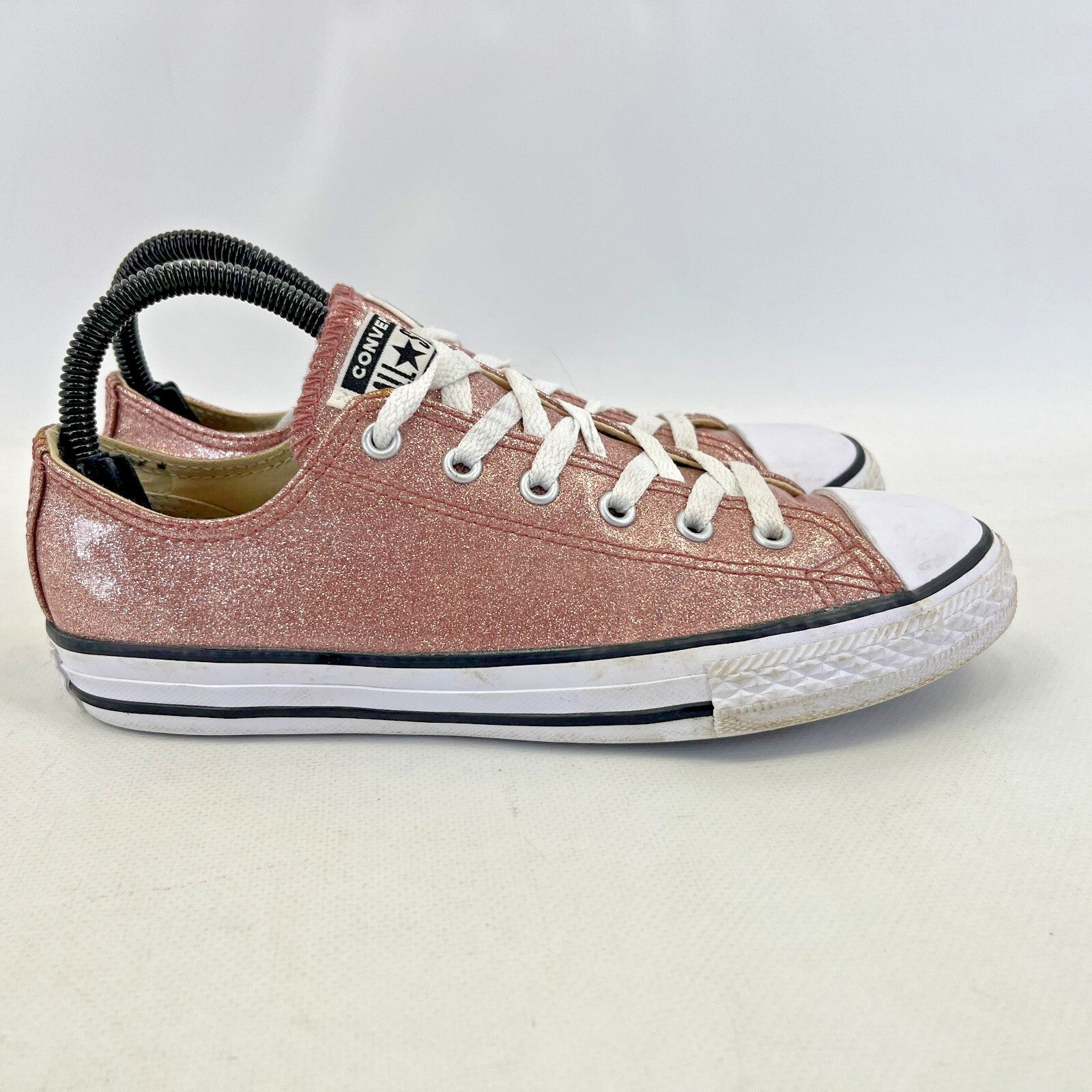 Converse All Star Sparkly Pink Glitter Trainers UK size 4