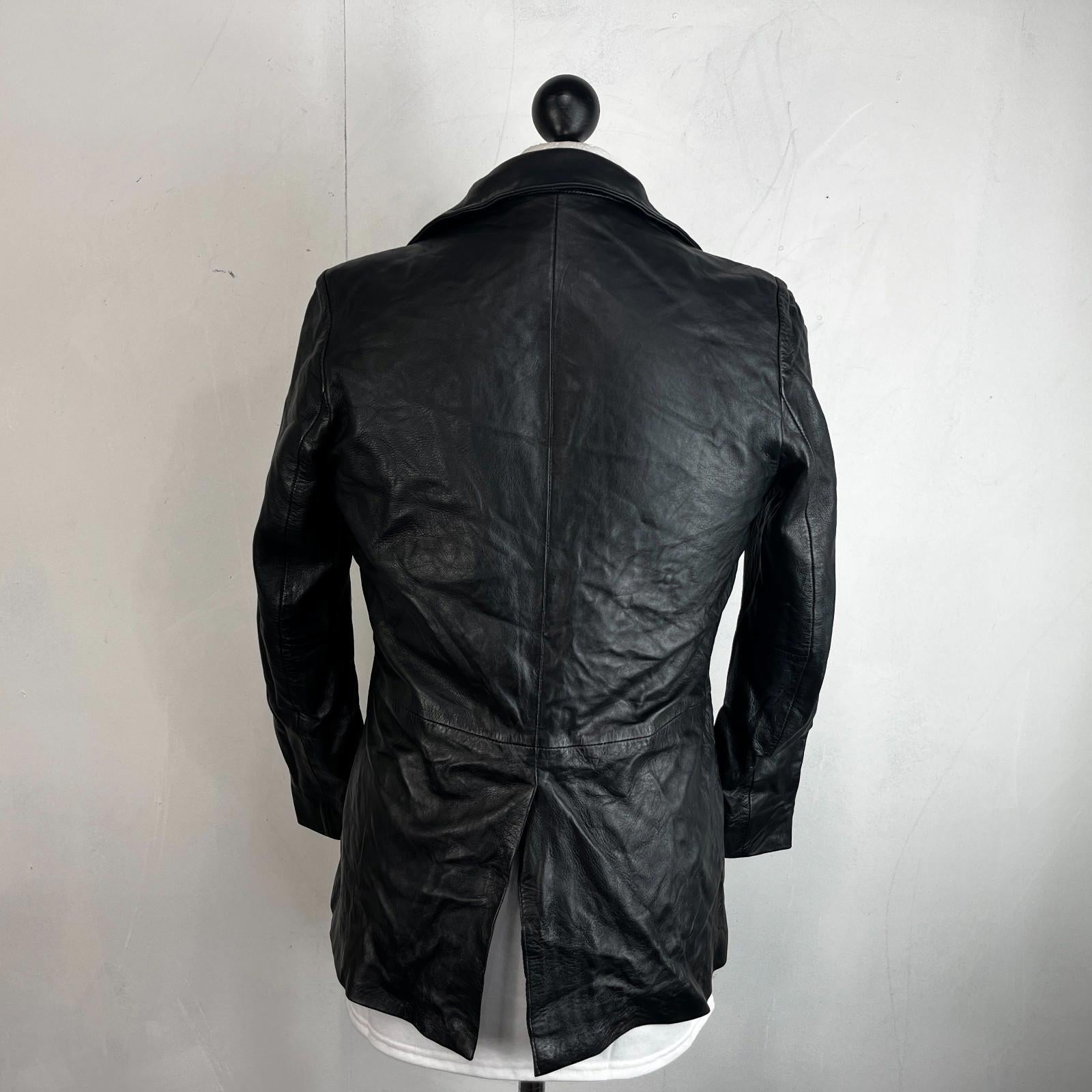Vintage Barneys Women’s Lamb's Leather Jacket Black size 14 Biker