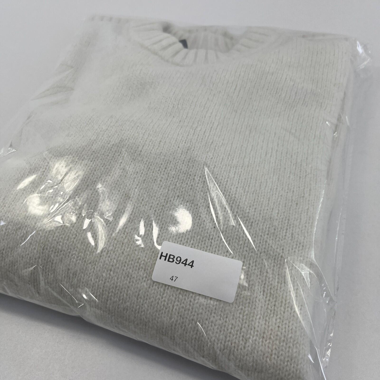 Sweaty Betty Alpine Wool Crew Neck Jumper Sweater in Lily White size S Alpaca