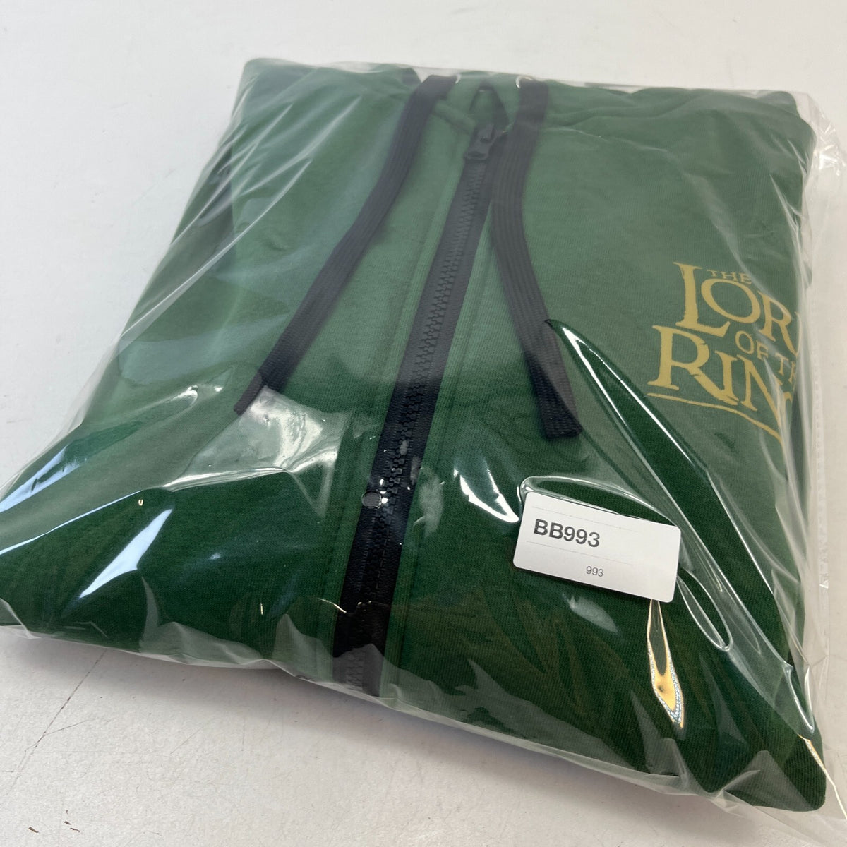 Official Lord Of The Rings Middle Earth Adults Full Zip Hoodie in Green size XL