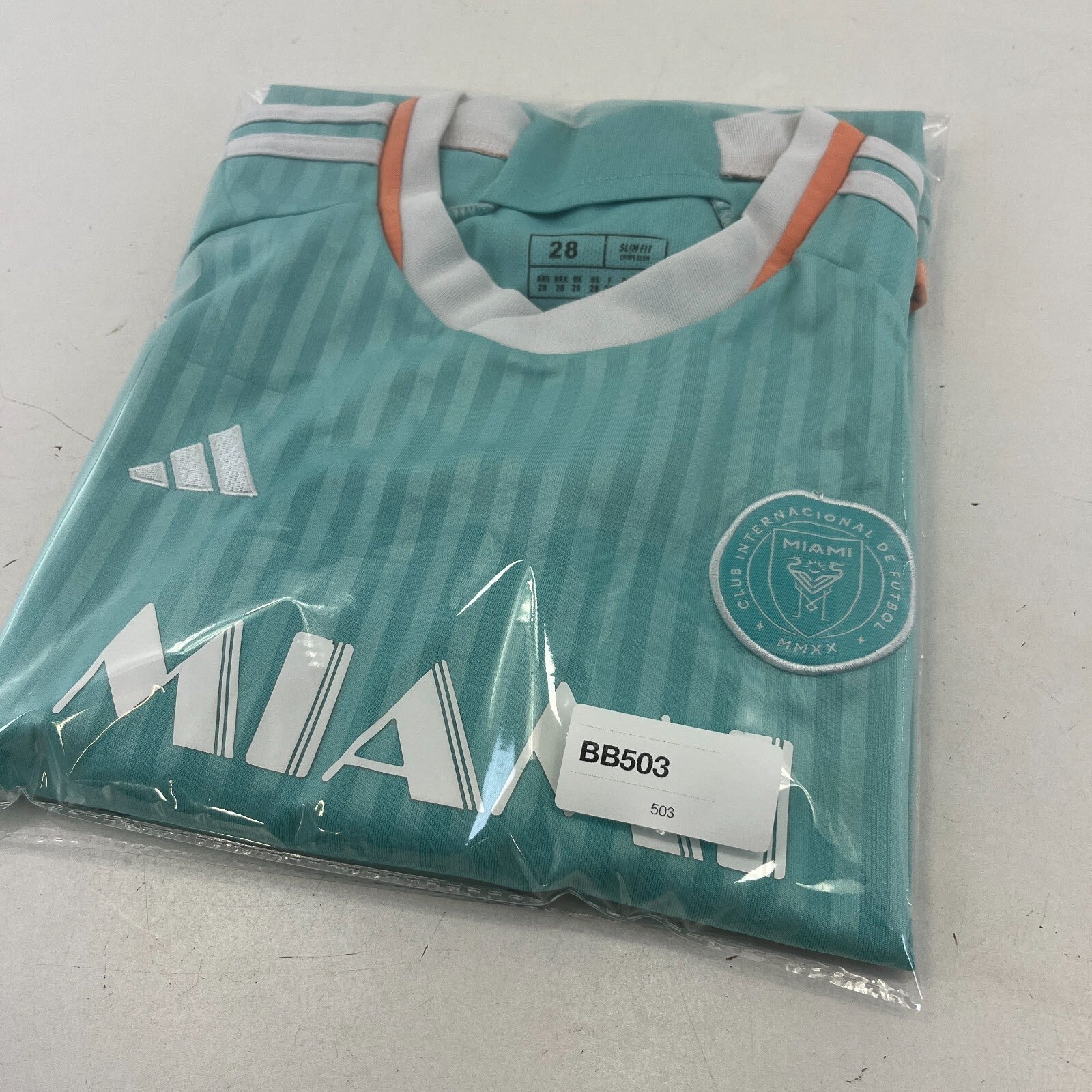 Inter Miami 2024/25 Kids Third Kit Football Shirt Messi 10 Turquoise 12-13 Years