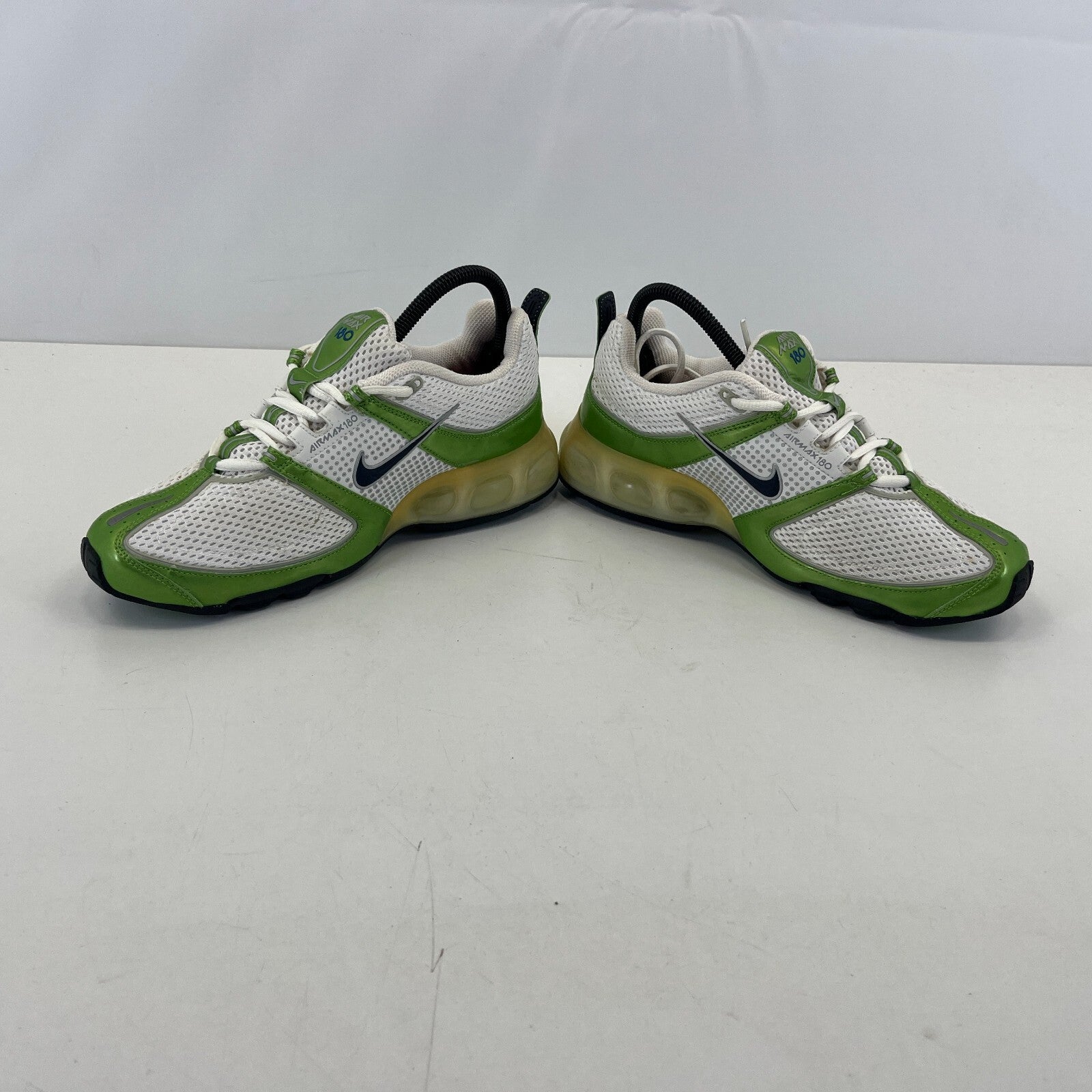 Nike Air Max 180 Trainers Metallic Green & White UK size 5 Running Sneakers