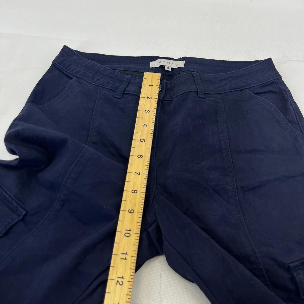 Nutmeg Slim Fit Cargo Pants Trousers Jeans in Blue UK Women's size 10 - NWOT