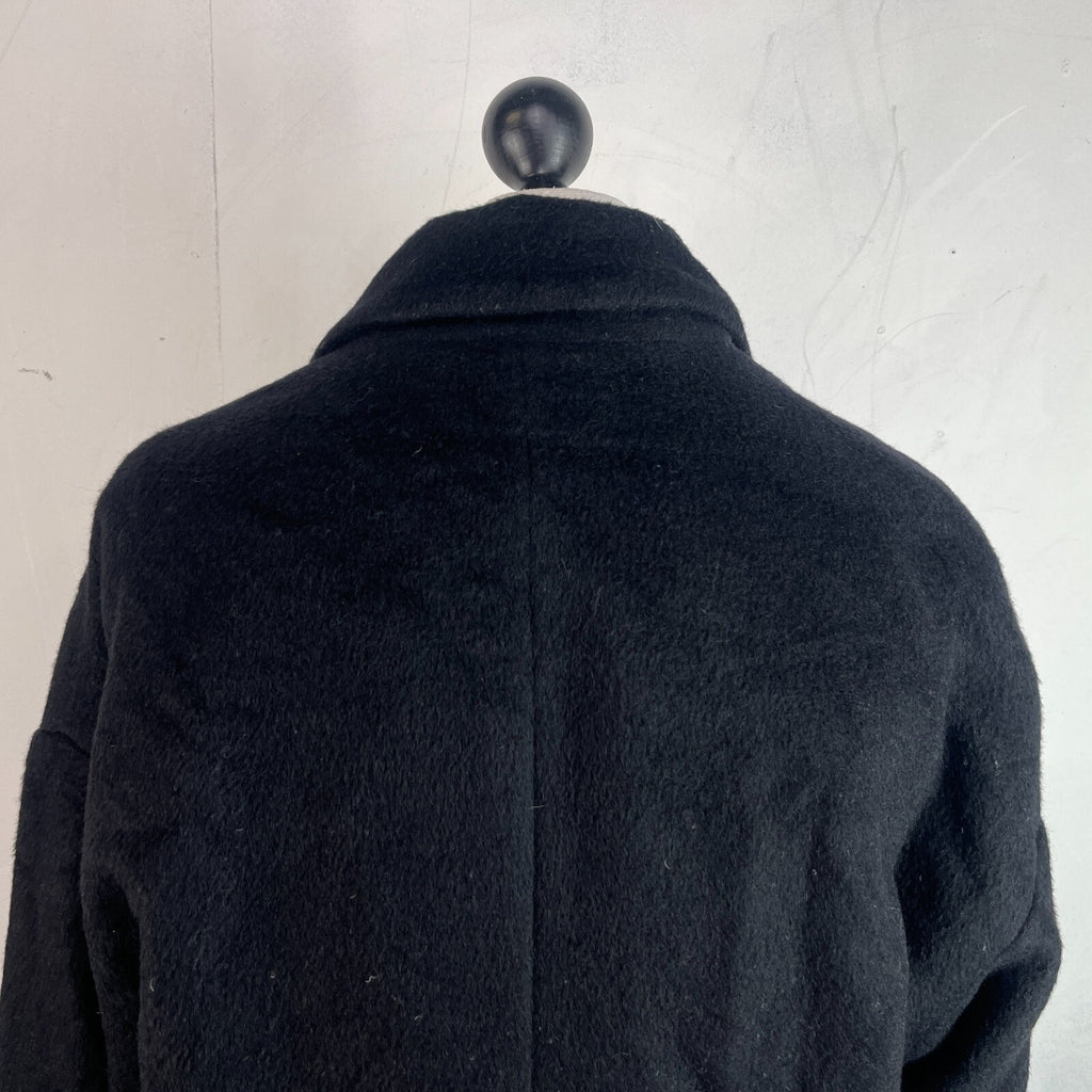 Tommy Hilfiger Women's Mohair Blend Coat Jacket size S Oversized Black