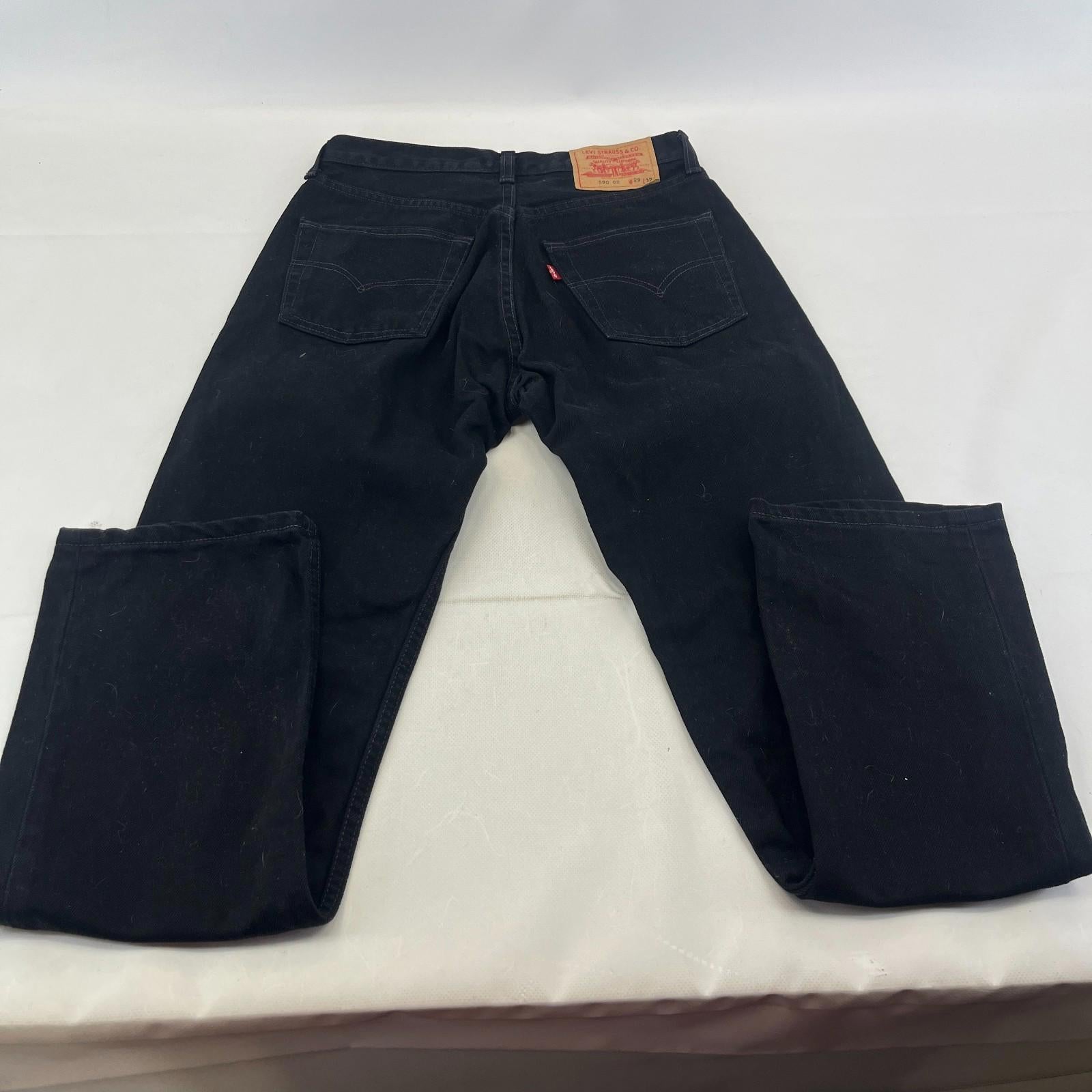 Levi's 590 Men's Regular Straight Jeans W29" L32" in Black Levi Strauss 100% Cot