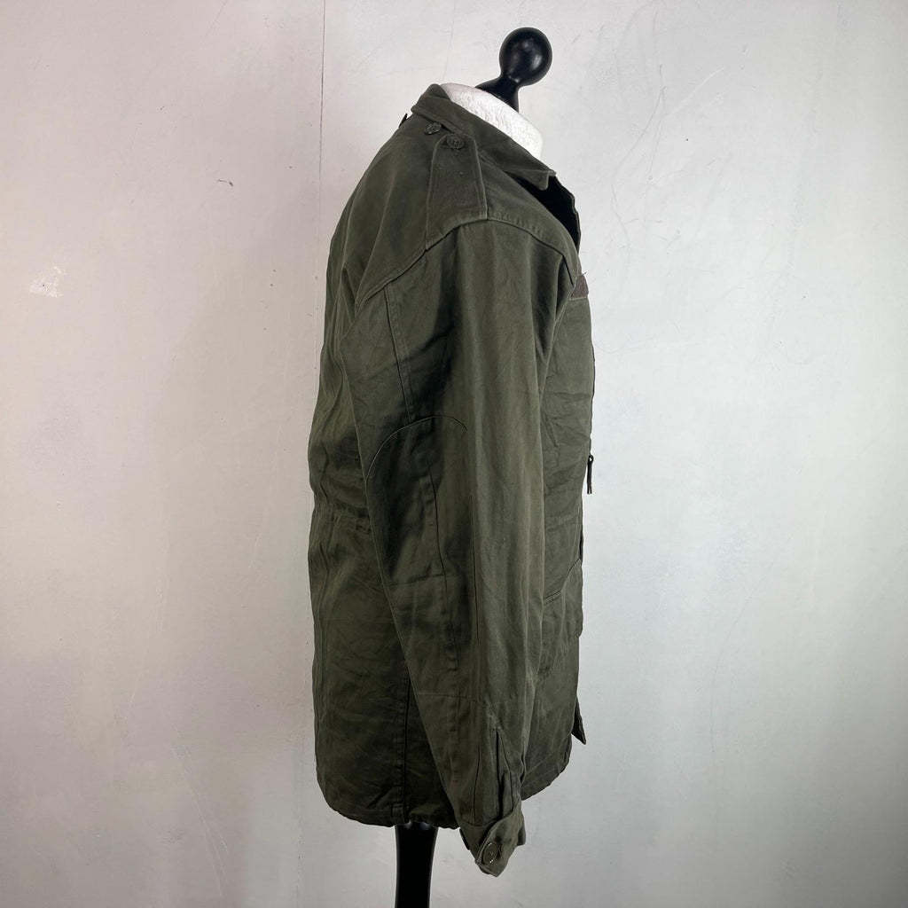 Vintage 1983 Socovet French Army Jacket Fatigue Smock Olive Green size 92C (M)