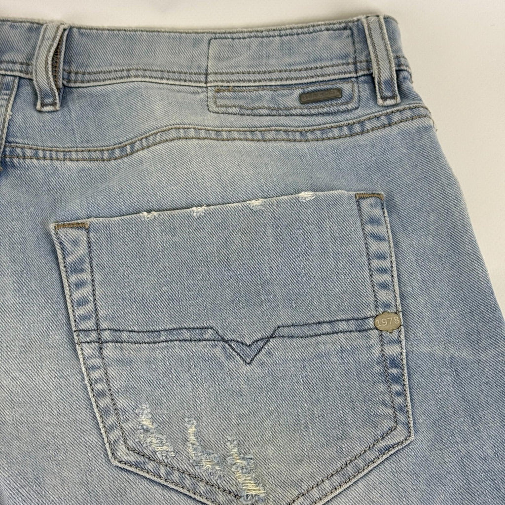 Diesel Tepphar Distressed Jeans Carrot Slim Womens W32" L32" Blue Stretch Cotton