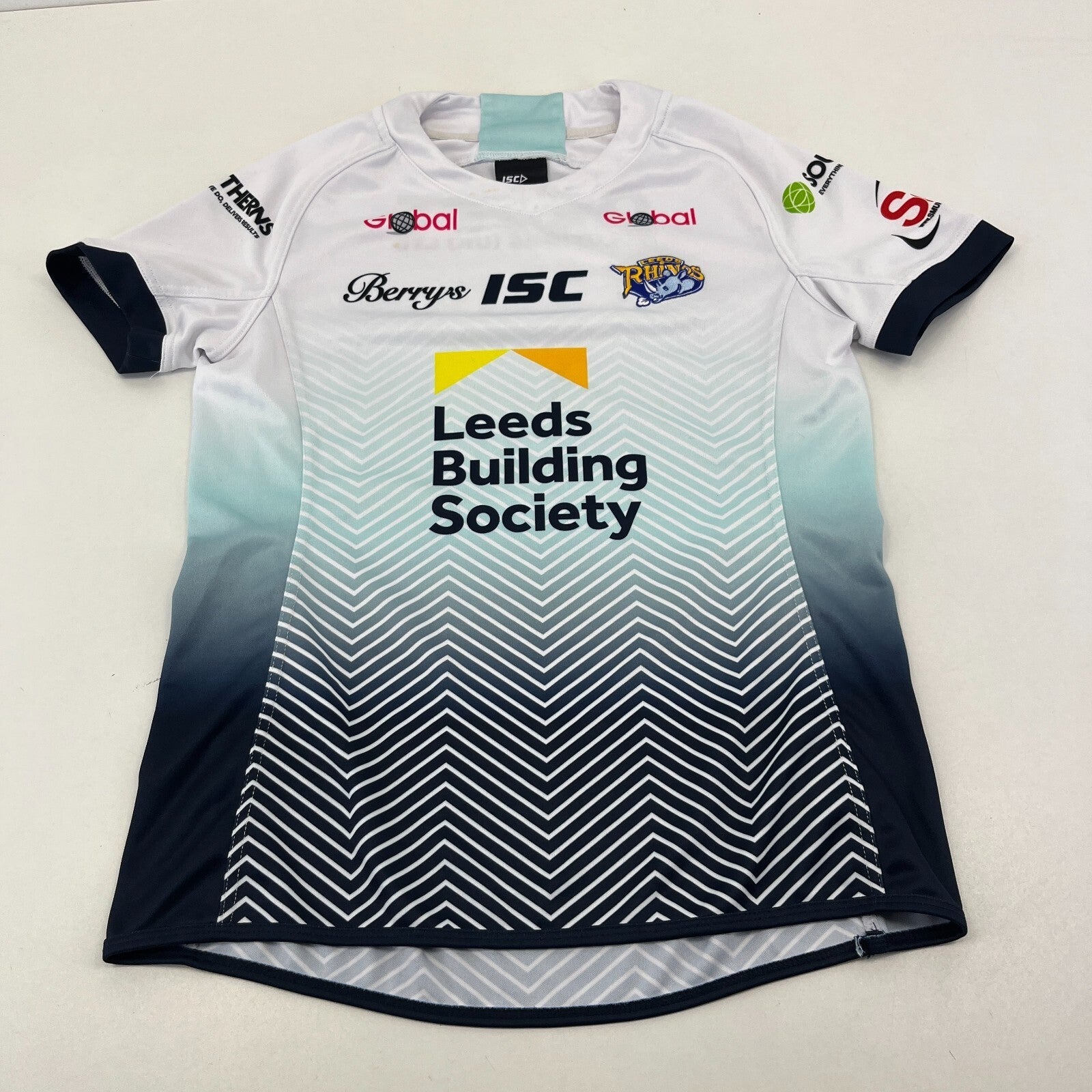 Leeds Rhinos Rugby Shirt Women's size 8 - ISC Adult Jersey Top