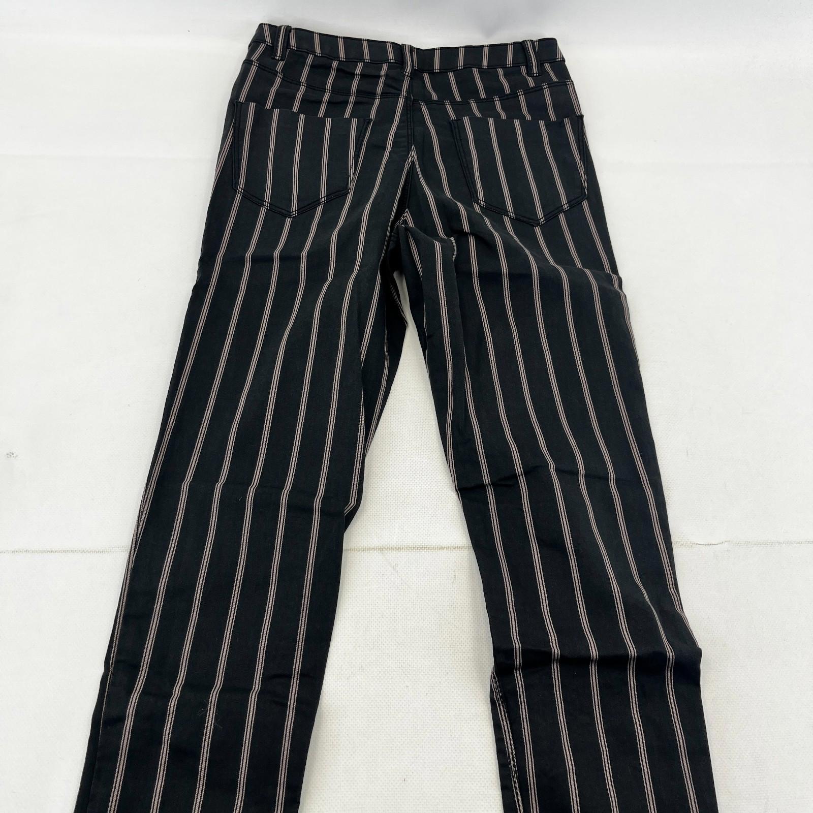C&A Clockhouse Womens Black Striped Jeans Jegging Leg Skinny size 38R - NWOT