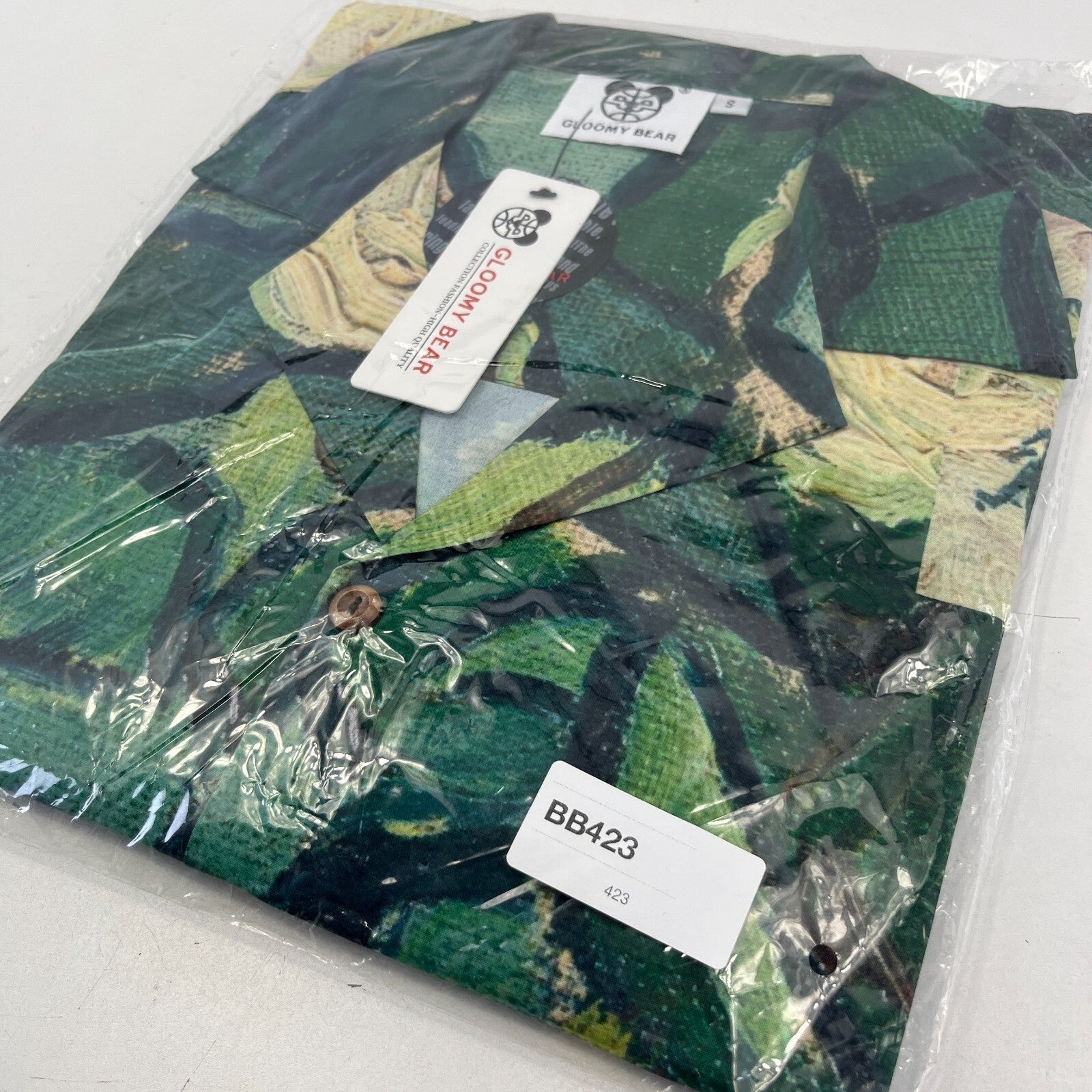 Gloomy Bear AOP Short Sleeve Shirt Forest Jungle Print size S - Sh*te Shirt