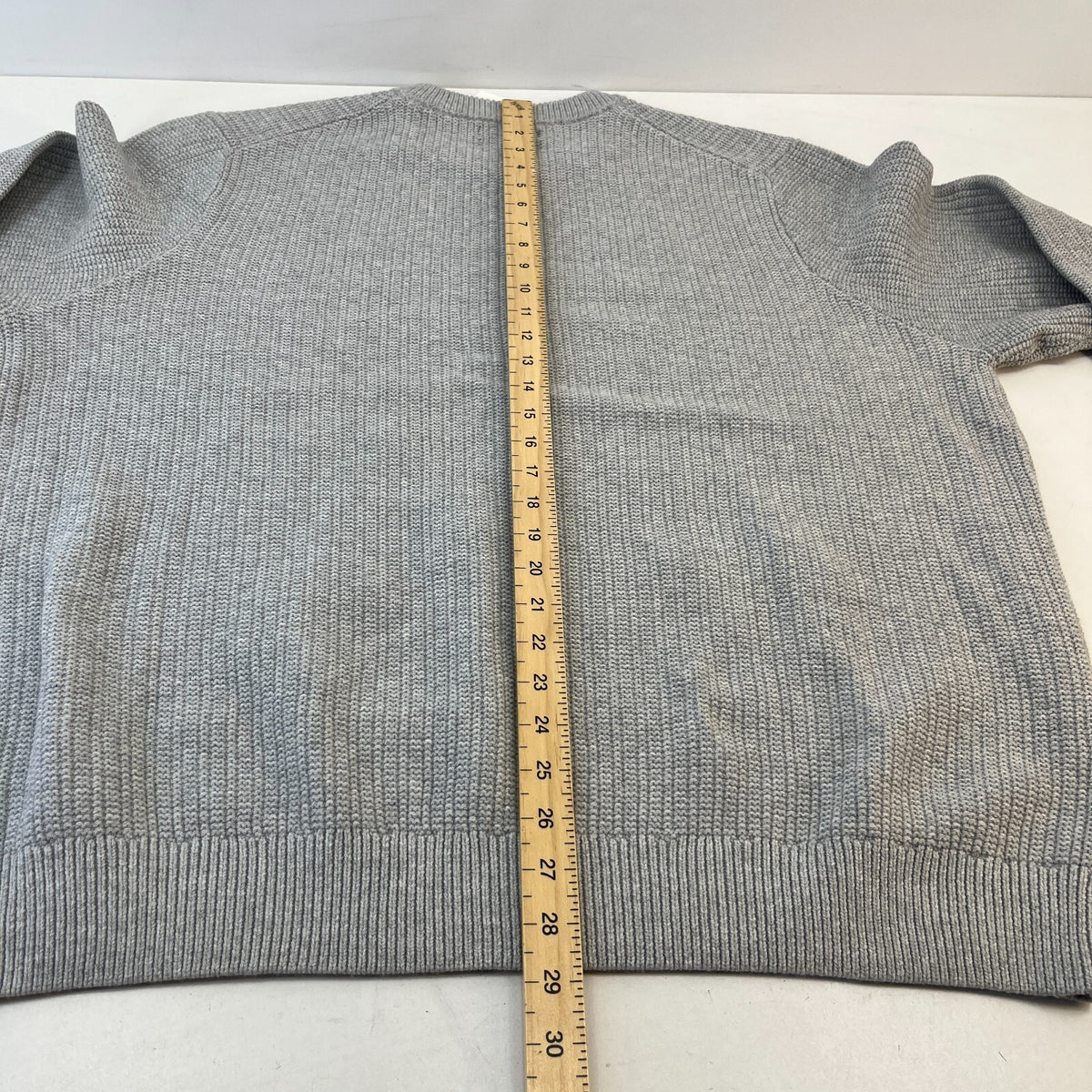 M&S Men's Cotton Blend Cable Knit Crew Neck Jumper Grey Marl 3XL New