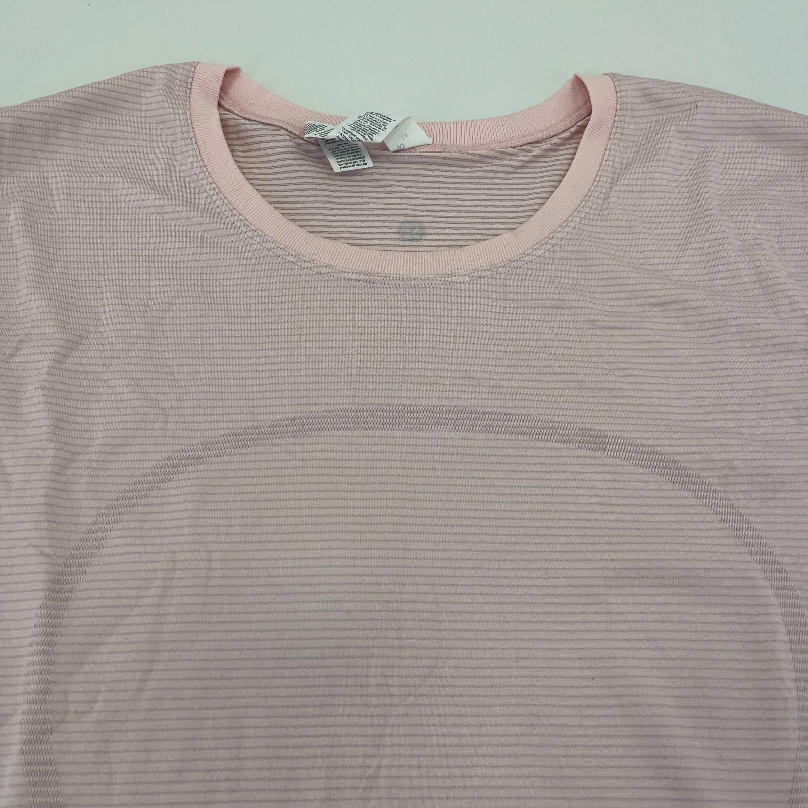 Lululemon Swiftly Relaxed Long-Sleeve Shirt in Pink size UK 18 US 14