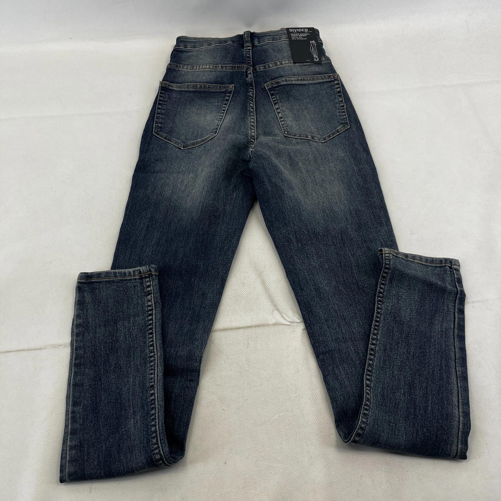 C&A Divided Mid Blue Super Skinny Jeans Women's UK size 6R - NWOT