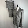 Next Tailoring Men's Grey Check Suit 44L Dark Grey W36 L31 Trousers Skinny Fit