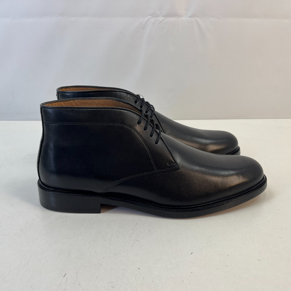 Marks & Spencer Sartorial Black Leather Smart Luxury Boots UK 10.5 RRP £120 New