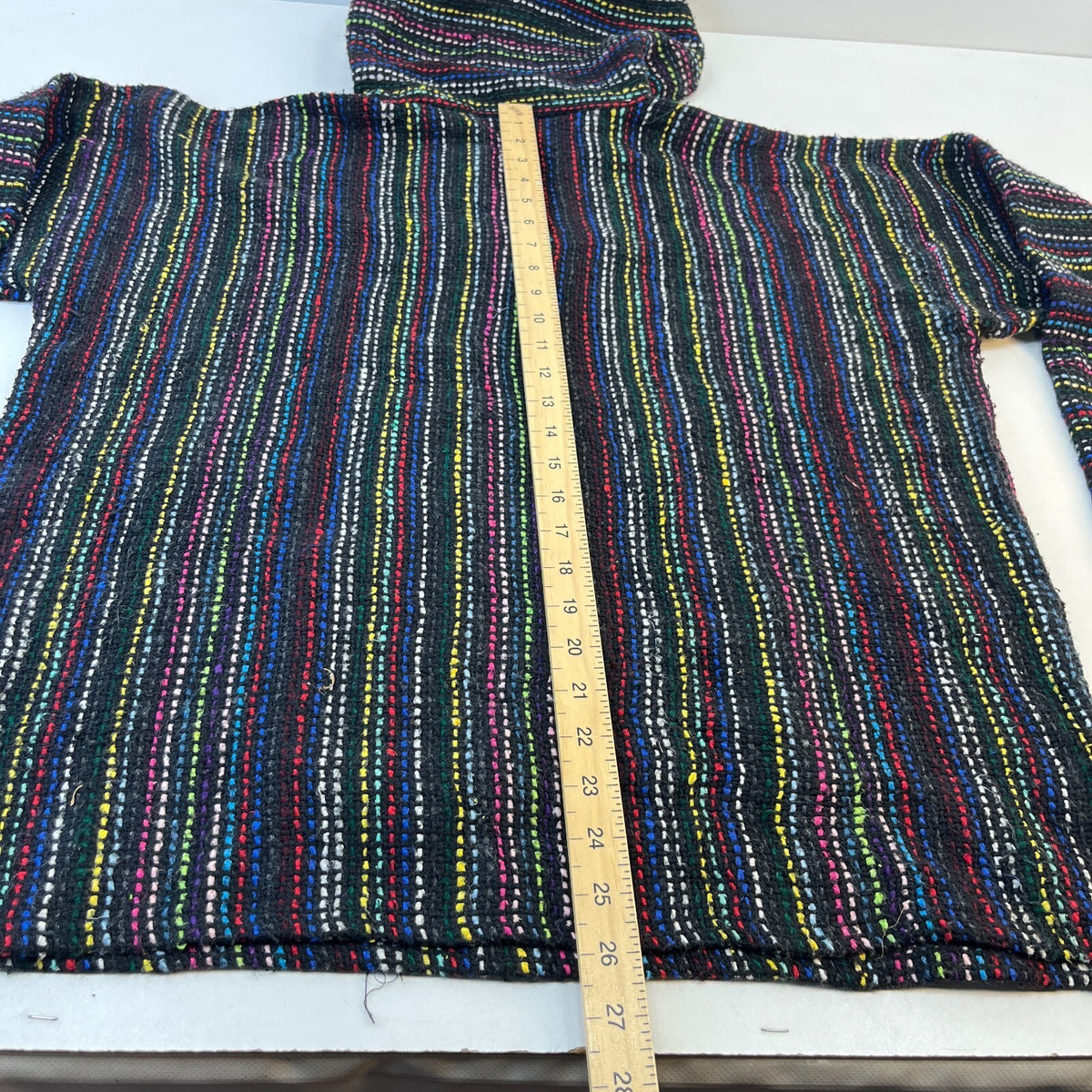 Unisex Genuine Mexican Baja Hoodie Pullover Hippie Festival Multicolour UK L