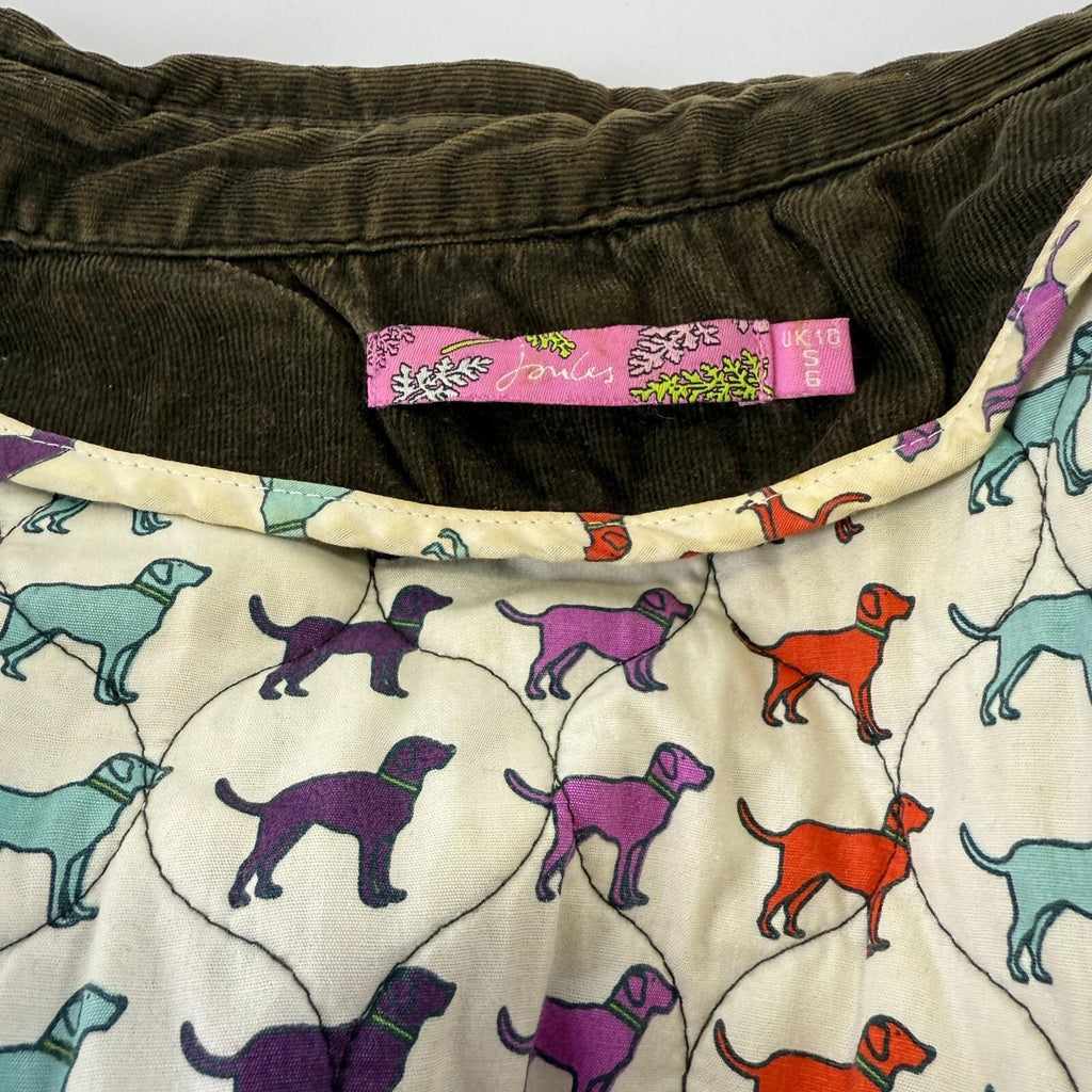 Joules Dog Lover Corduroy Jacket Chocolate Brown UK Women's size 10
